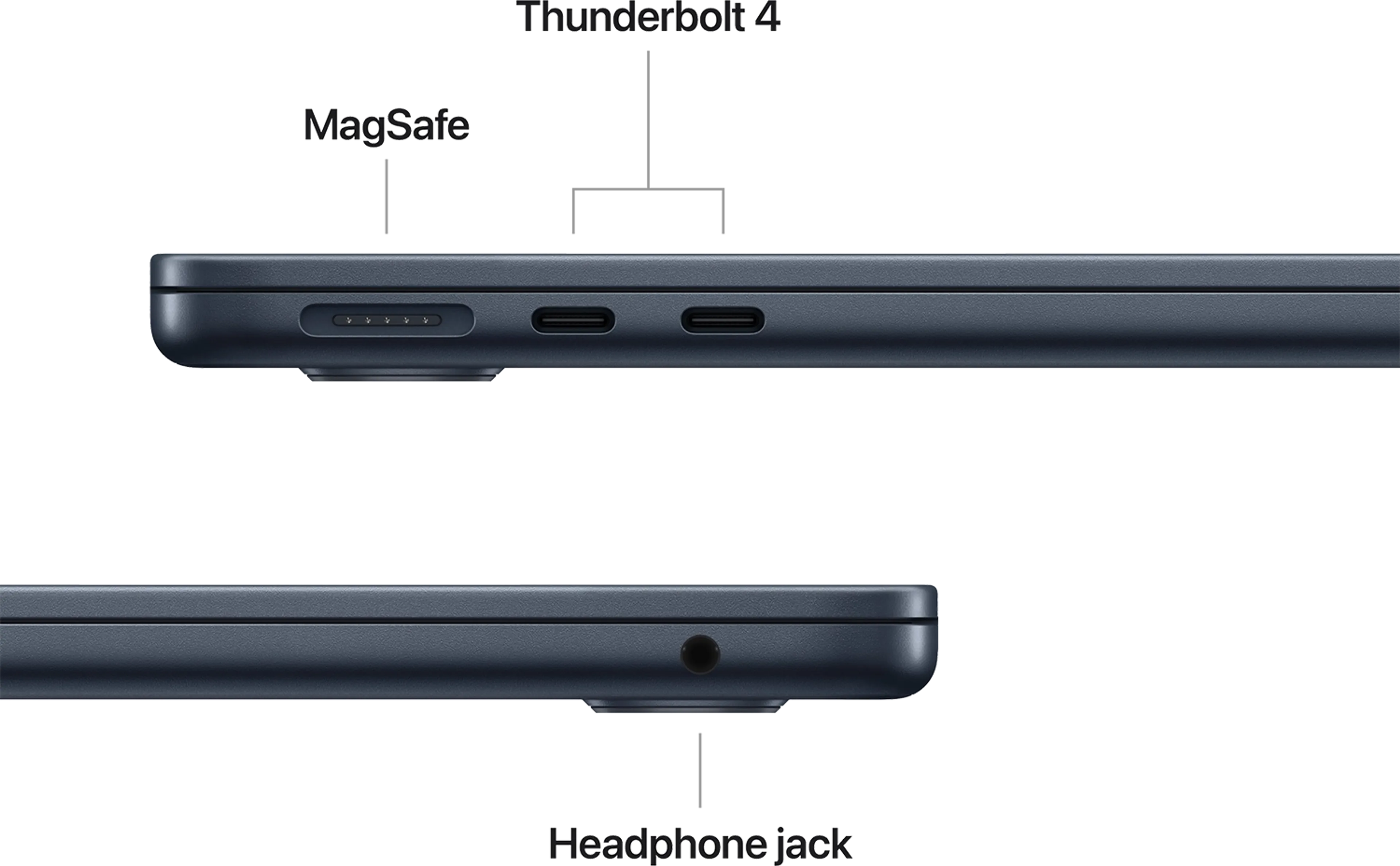 Apple MacBook Air 13" M4 16 GB/256 GB Middernacht + USB-C 4-in-1 Multiport Adapter image