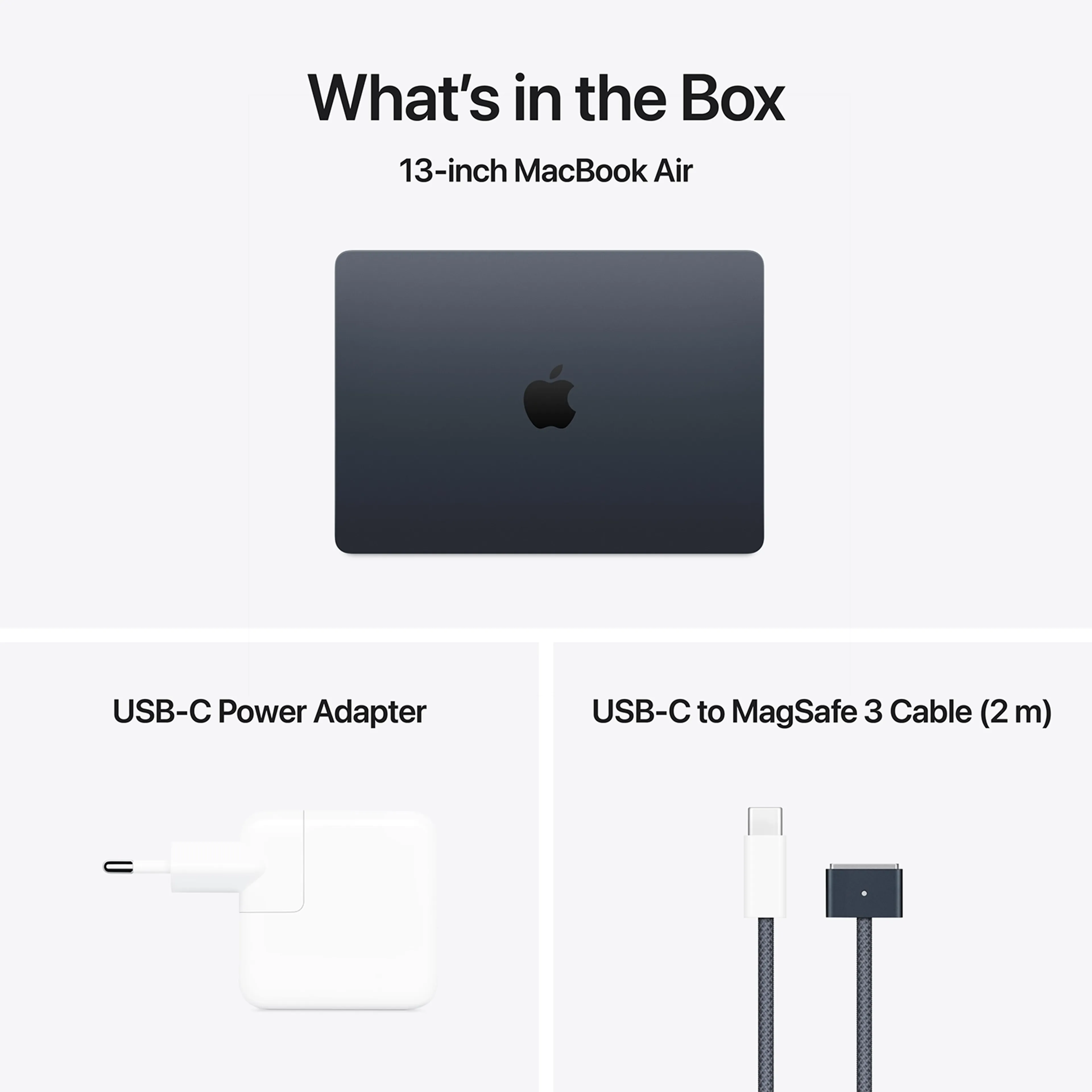 Apple MacBook Air 13" M4 16 GB/256 GB Middernacht + USB-C 4-in-1 Multiport Adapter image