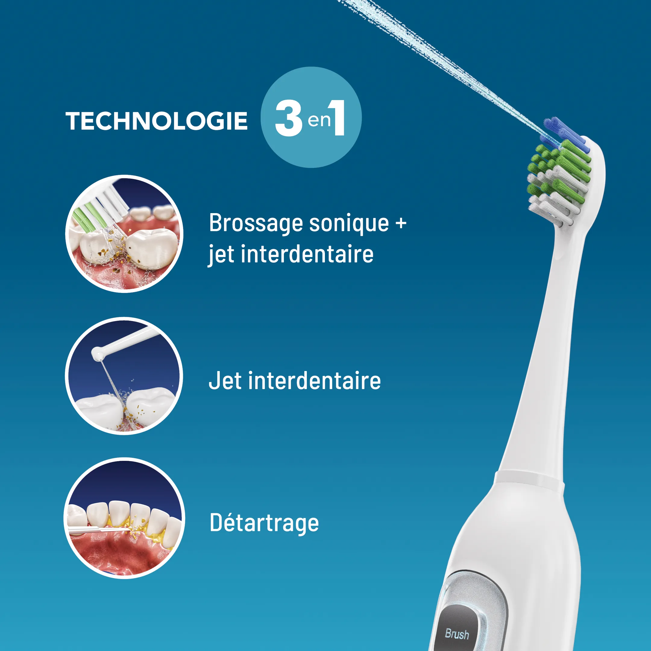 HAEPI Brosse à dents électrique 3-en-1 Julia image