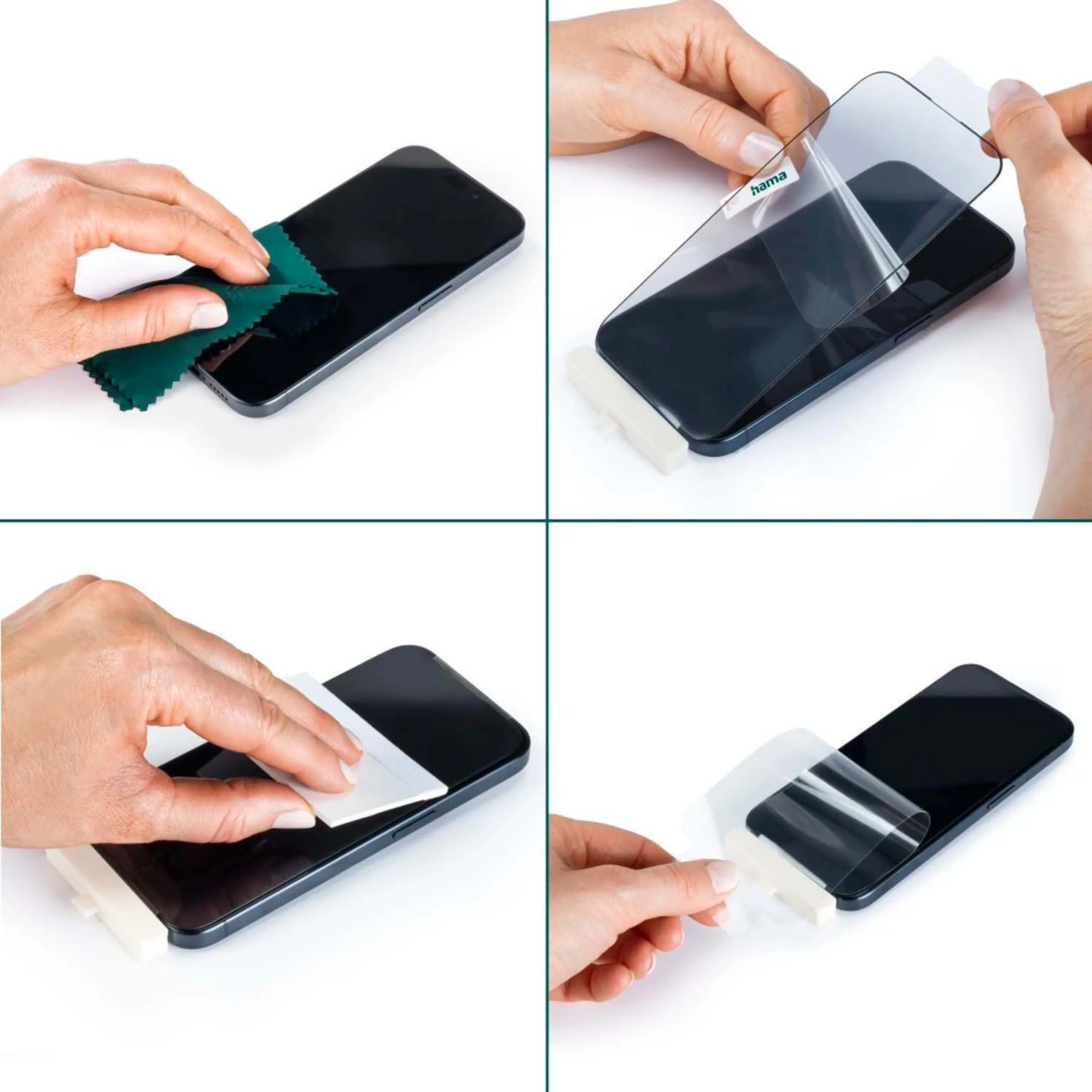 Hama Super hybdrid screenprotector voor iPhone 13/13 Pro/14/16e + montagehulp image