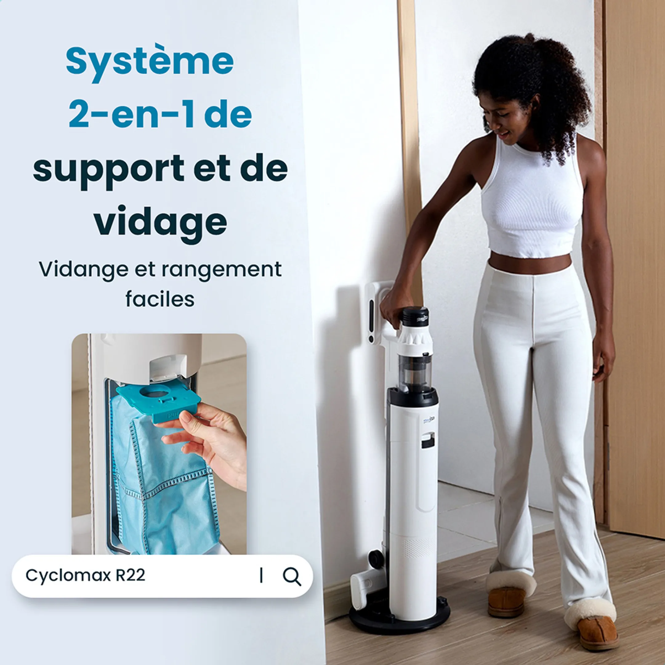 EZI CLEAN Aspirateur balai Cyclomax R22 station image