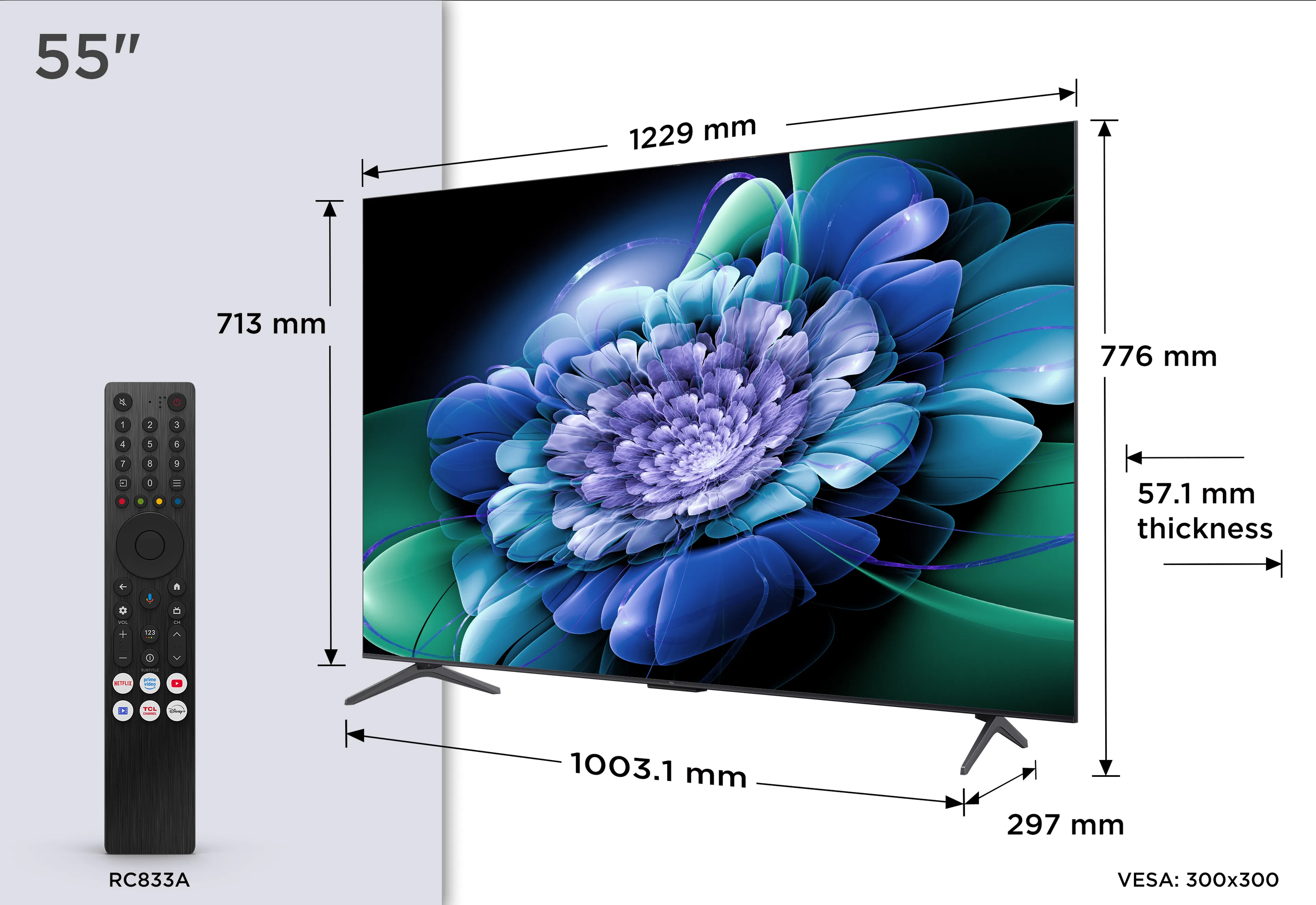 TCL QD-Mini LED TV 4K 55C69K (2025)  - 55 pouces image
