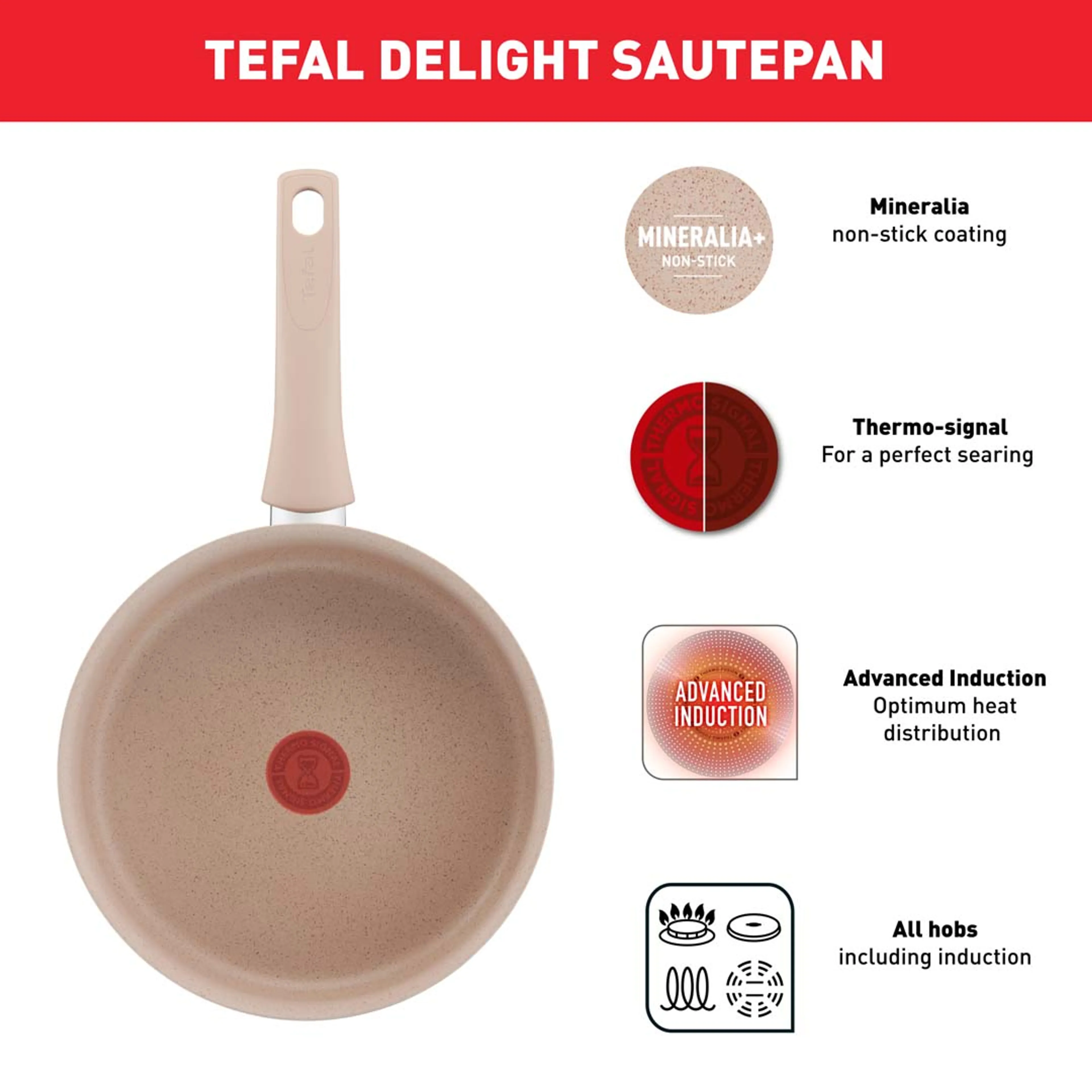 Tefal Sauteerpan Delight G2933202 - Ø24cm image