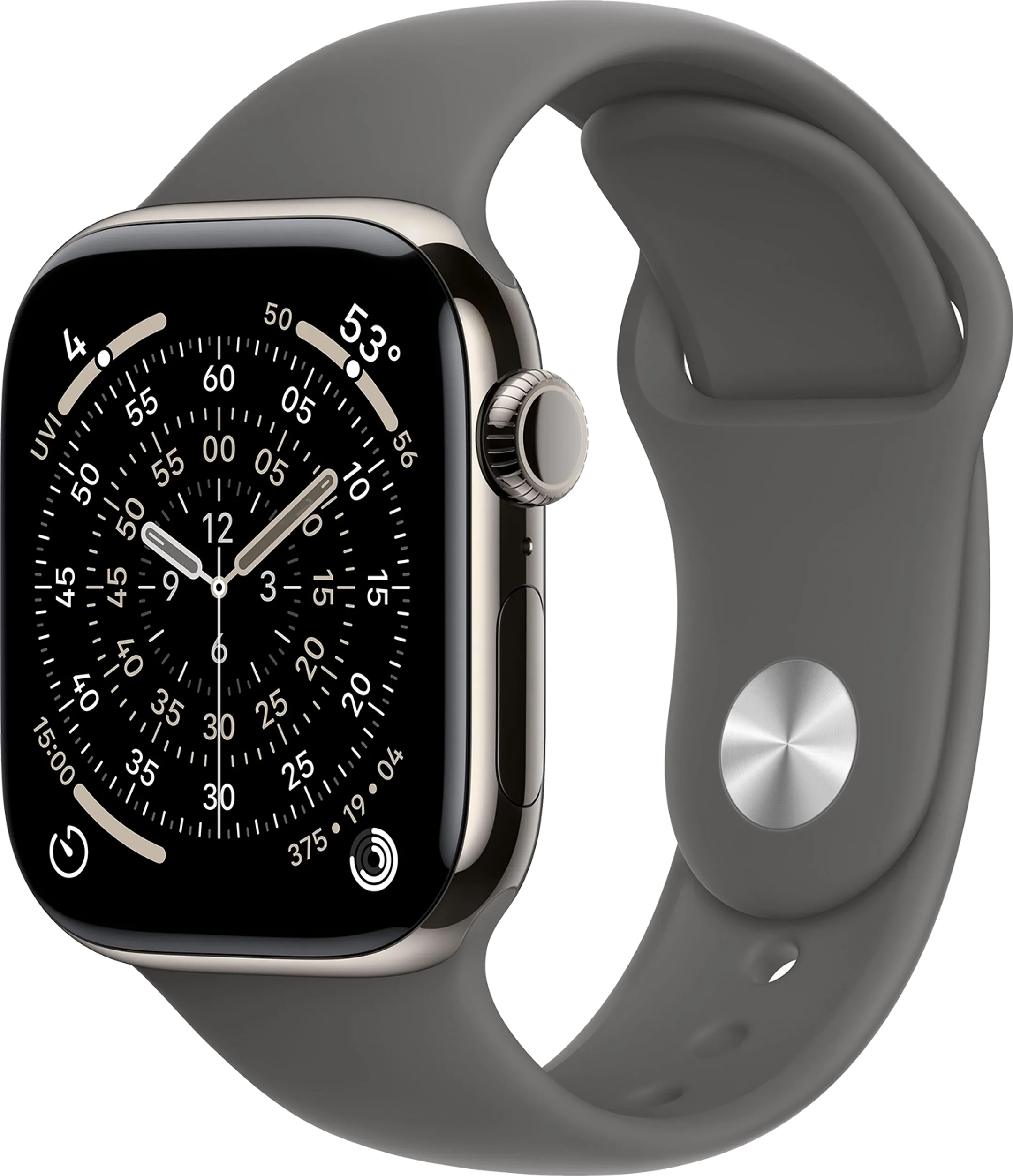 Watch Series 11 GPS + Cellular - 42mm Natural Titanium - Sport Band (M/L)