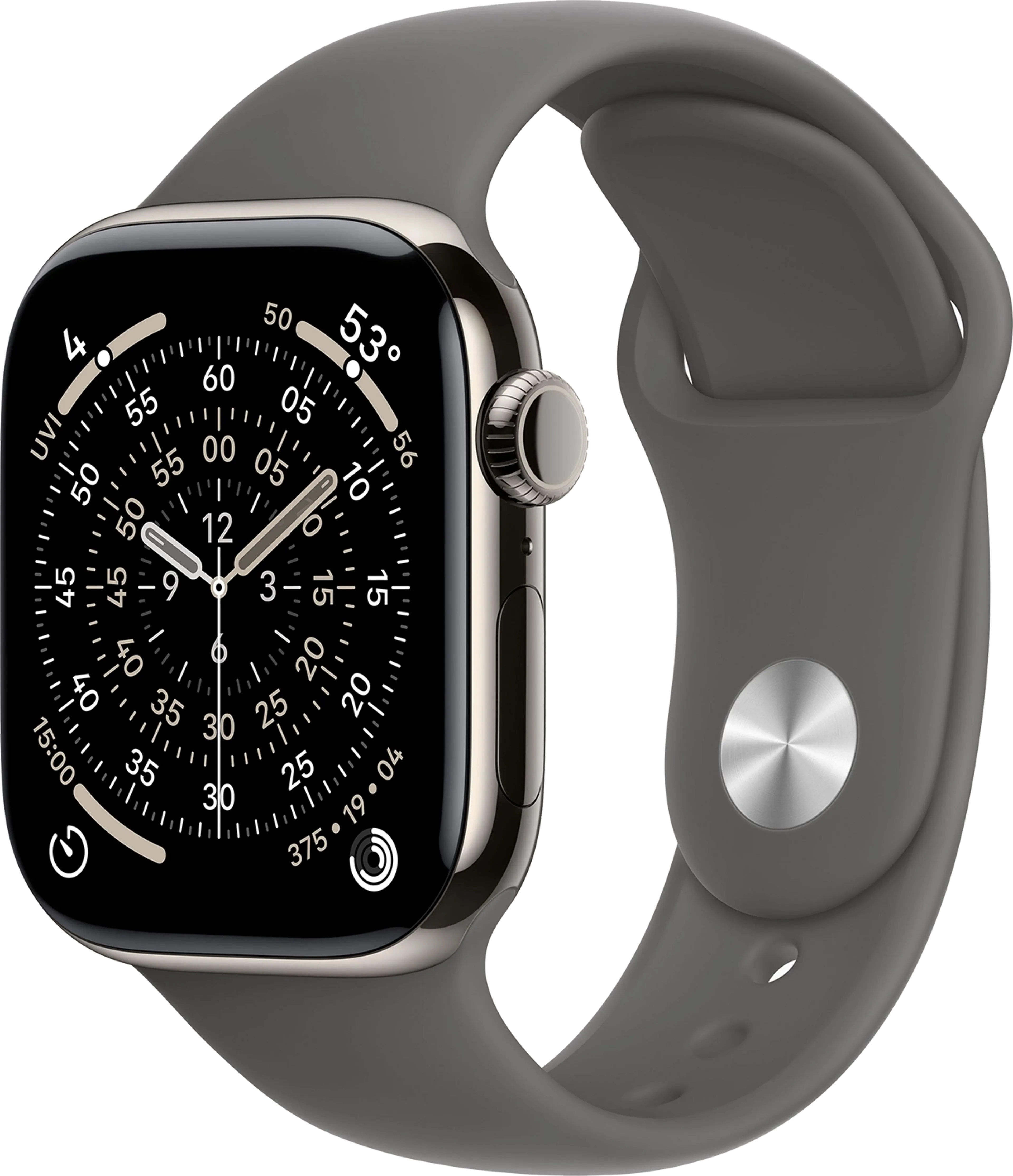Watch Series 11 GPS + Cellular - 42mm Natural Titanium - Sport Band (S/M)