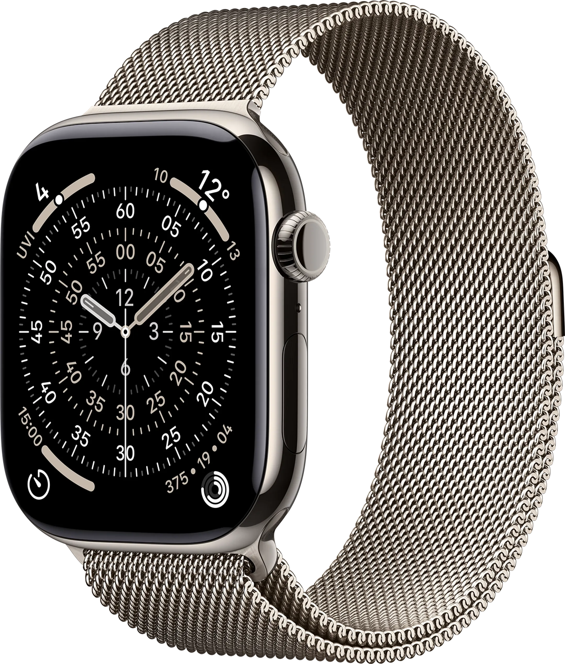 Watch Series 11 GPS + Cellular - 46mm Natural Titanium - Milanese Loop (S/M)