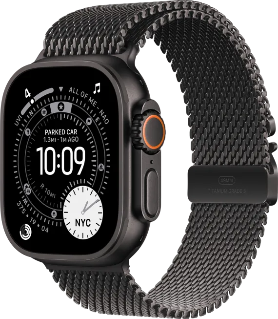 Watch Ultra 3 GPS + Cellular - 49mm Black Titanium - Milanese Loop (L)