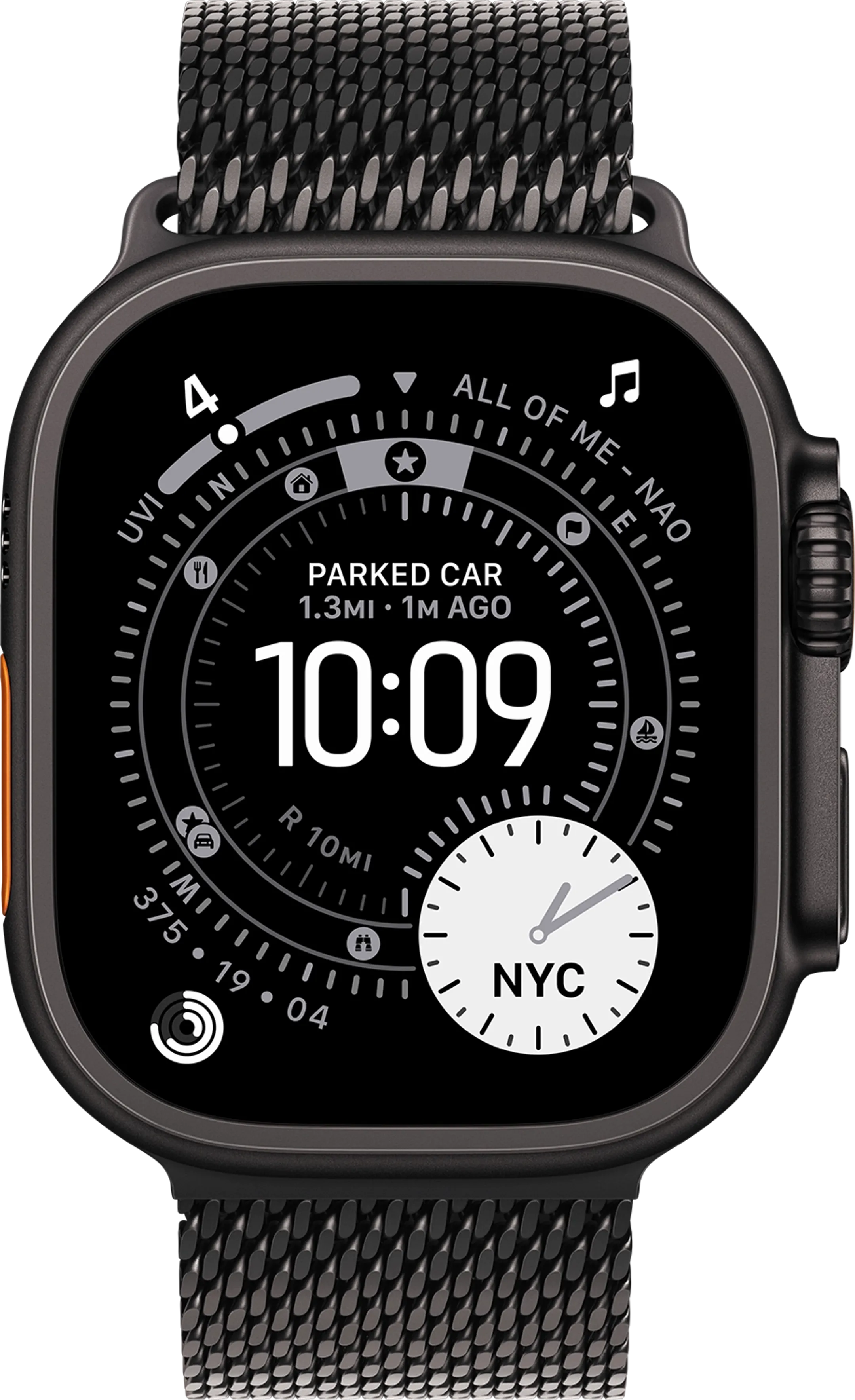 Apple Watch Ultra 3 GPS + Cellular - 49mm Black Titanium - Milanese Loop (L) image