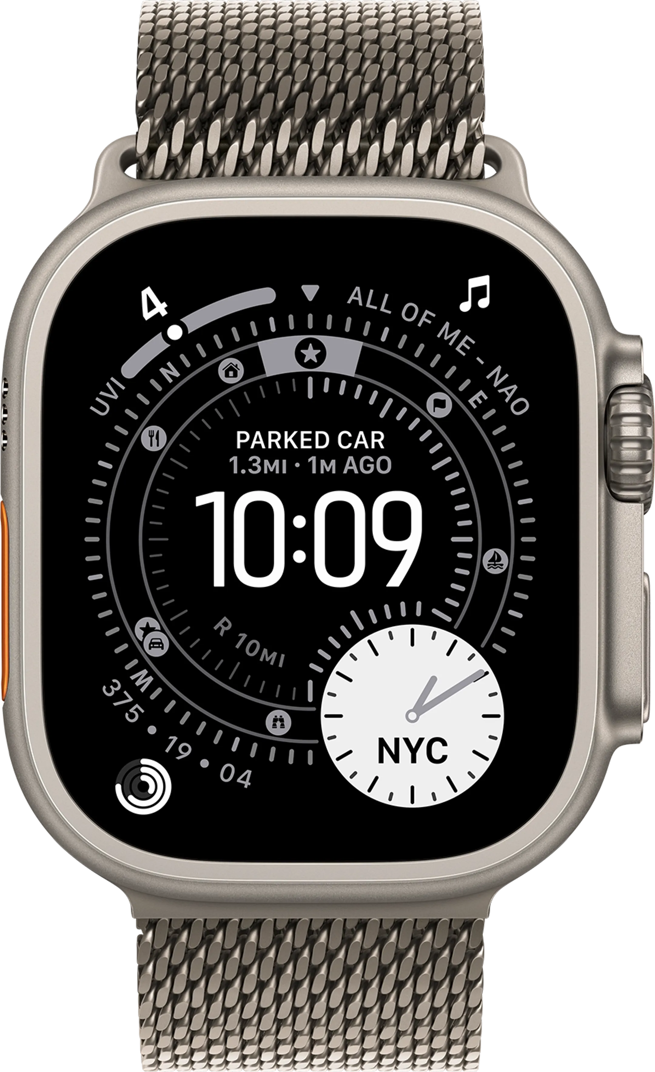 Apple Watch Ultra 3 GPS + Cellular 49mm Natural Titanium - Milanese Loop (S) image