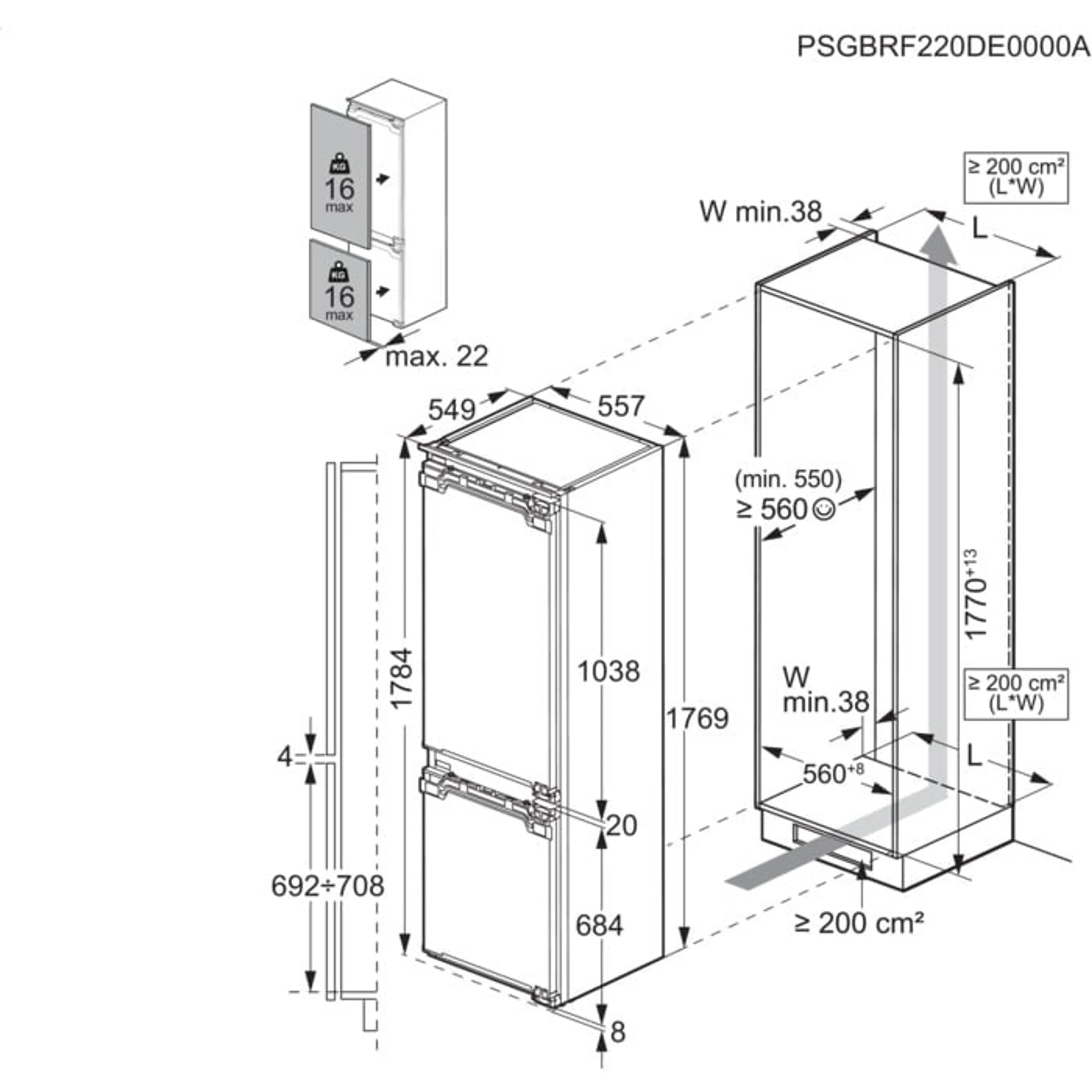 AEG Inbouw koelkast met diepvries TC7MS181CF GreenZone  image