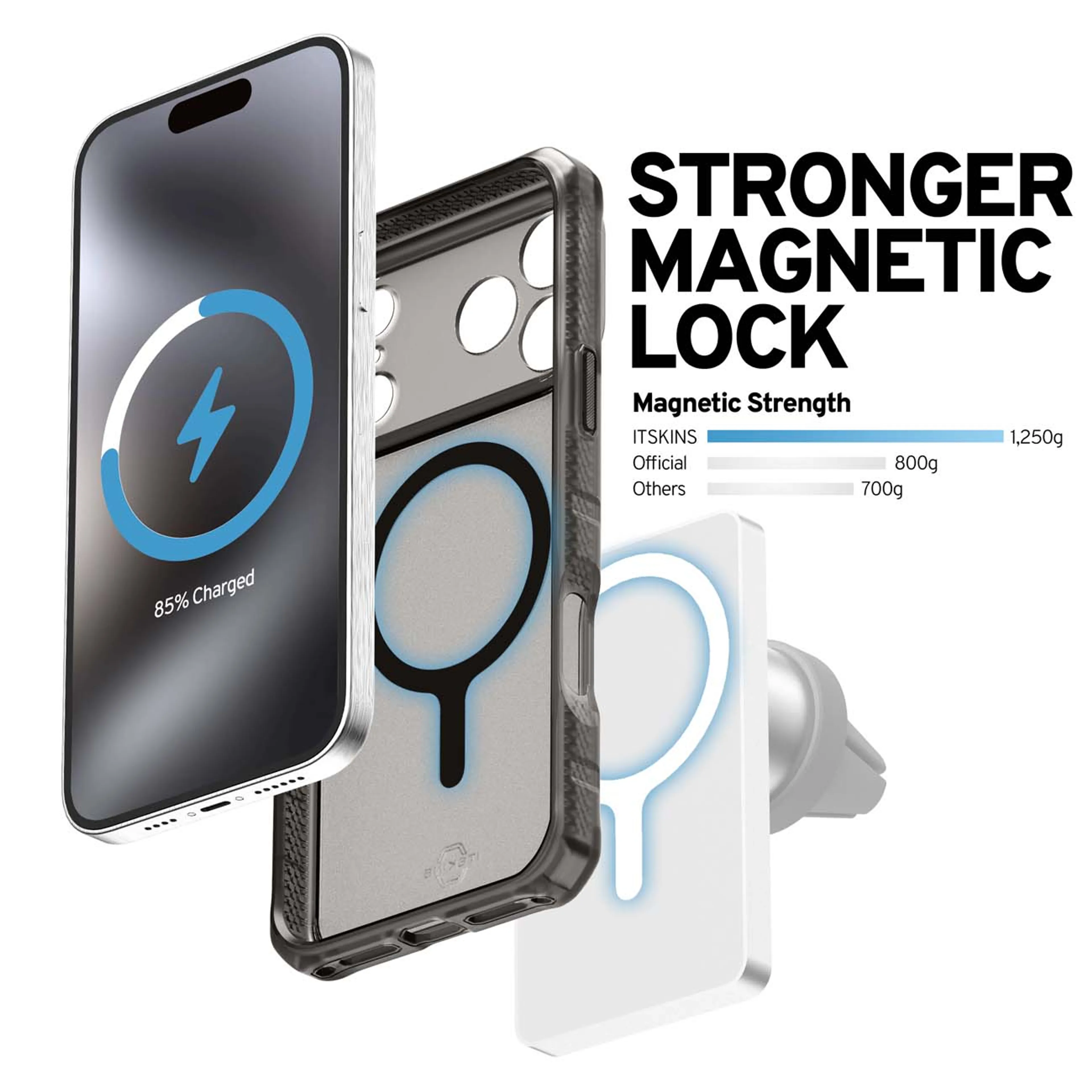 ITskins Clear case voor iPhone 17 Pro Max - Transparant zwart image