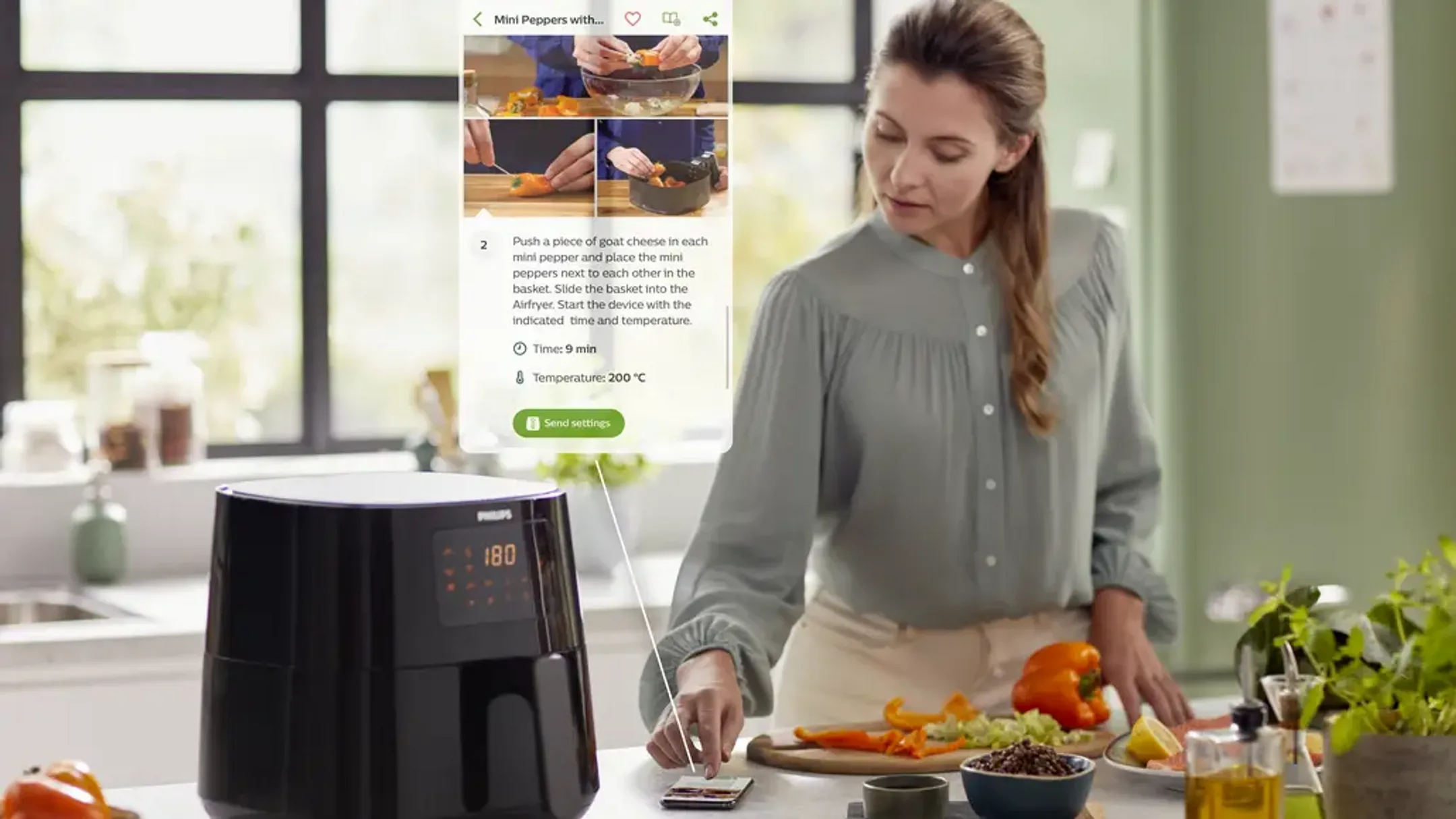 Philips Airfryer Essential Connected XL HD9280/60 image