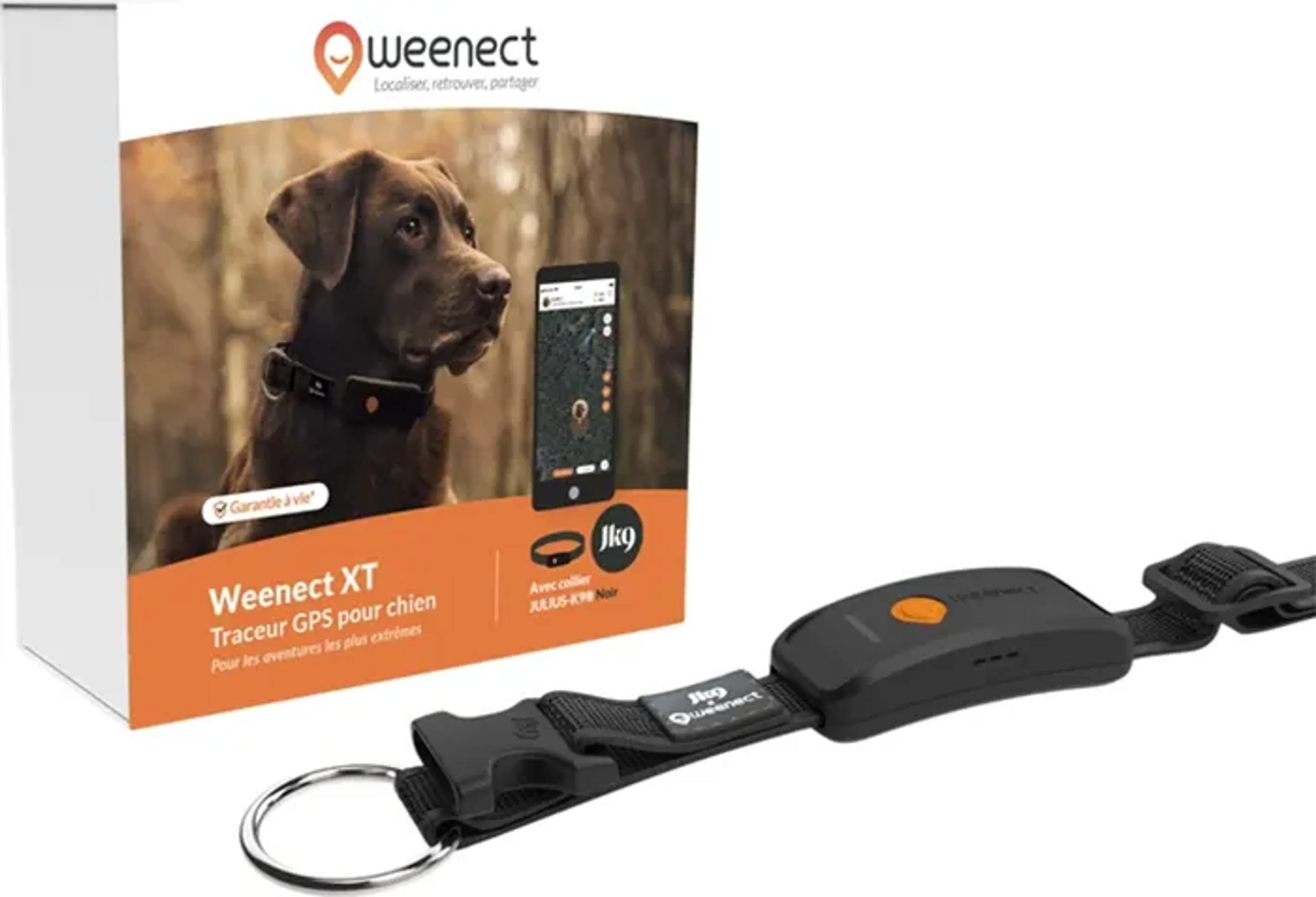 Collier GPS pour chien Weenect XT - Noir