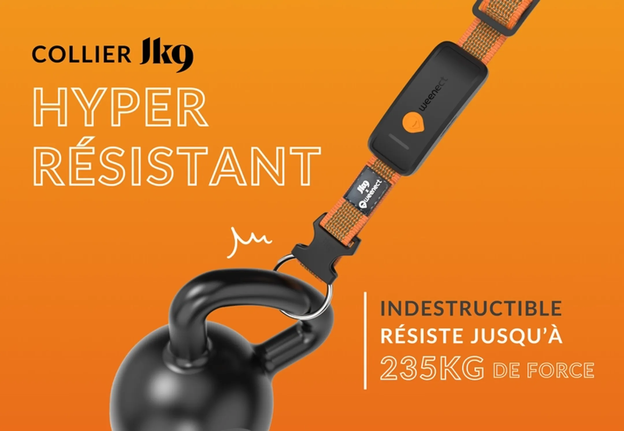 Weenect Collier GPS pour chien Weenect XT - Orange image