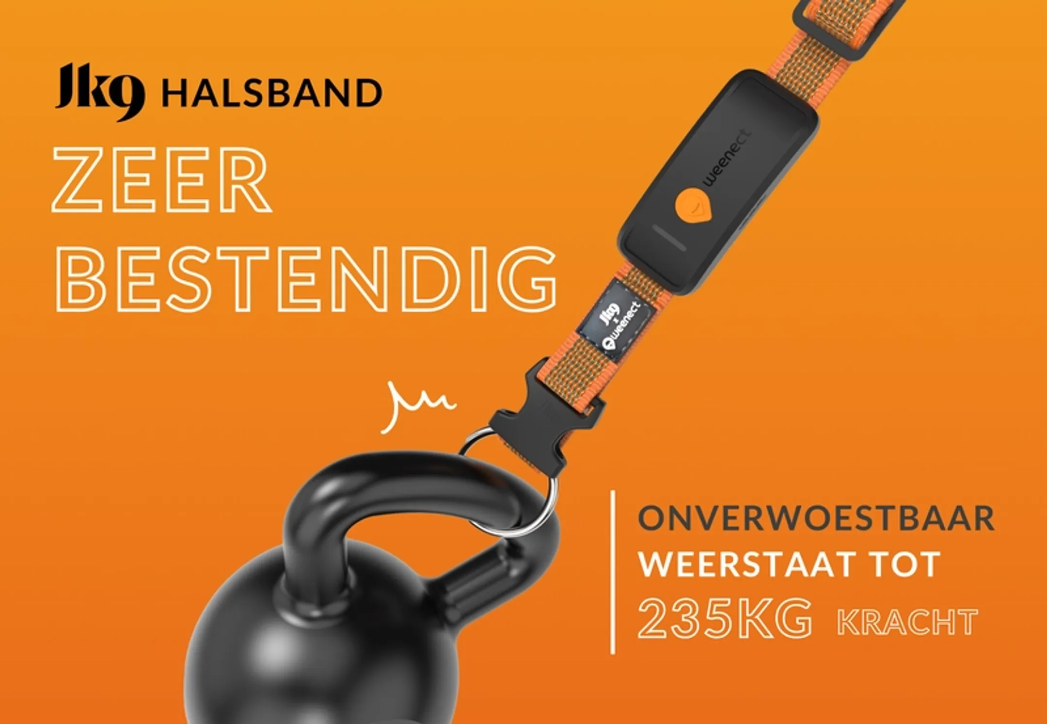 Weenect Weenect XT GPS-hondenhalsband - Oranje image