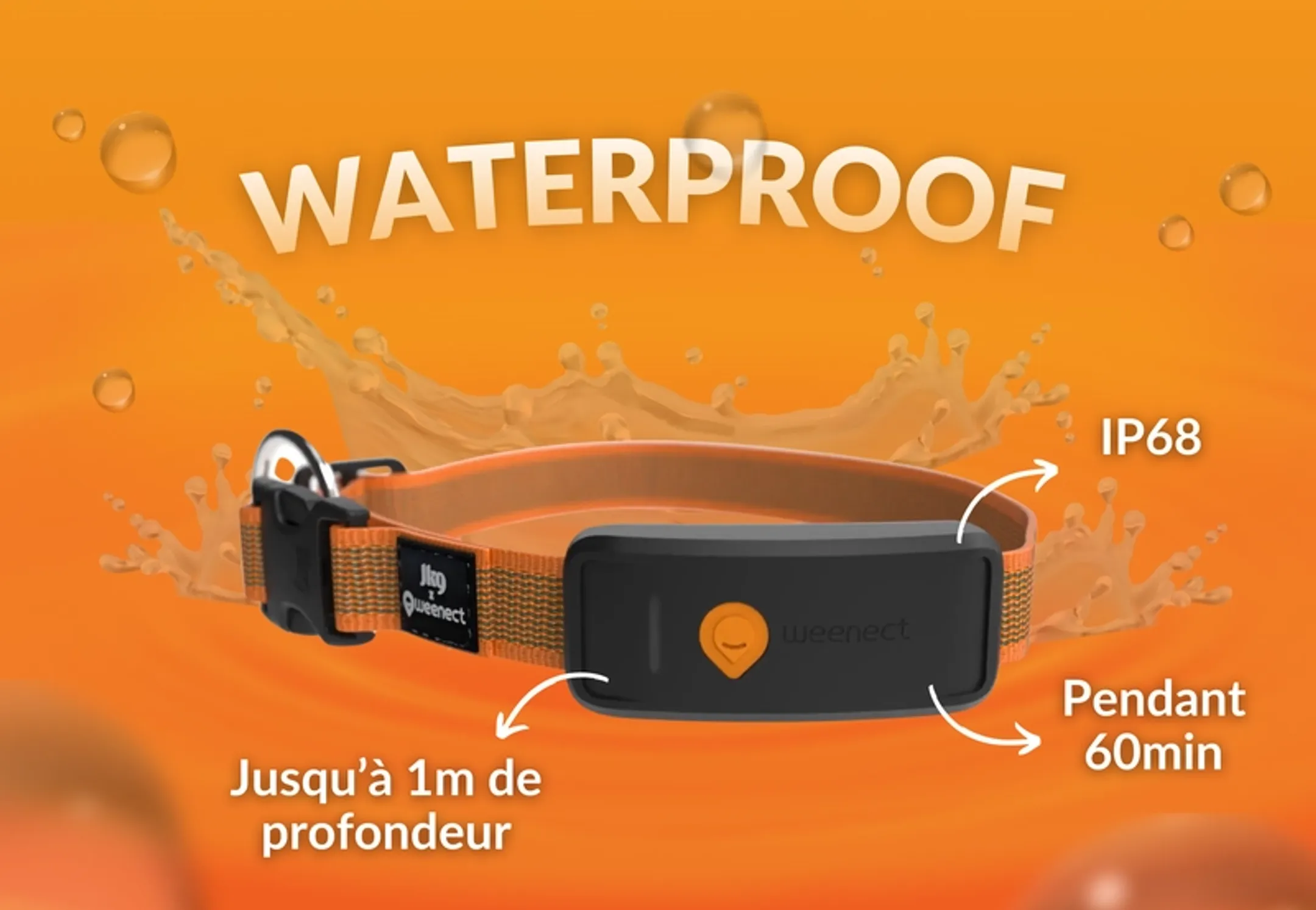 Weenect Collier GPS pour chien Weenect XT - Orange image