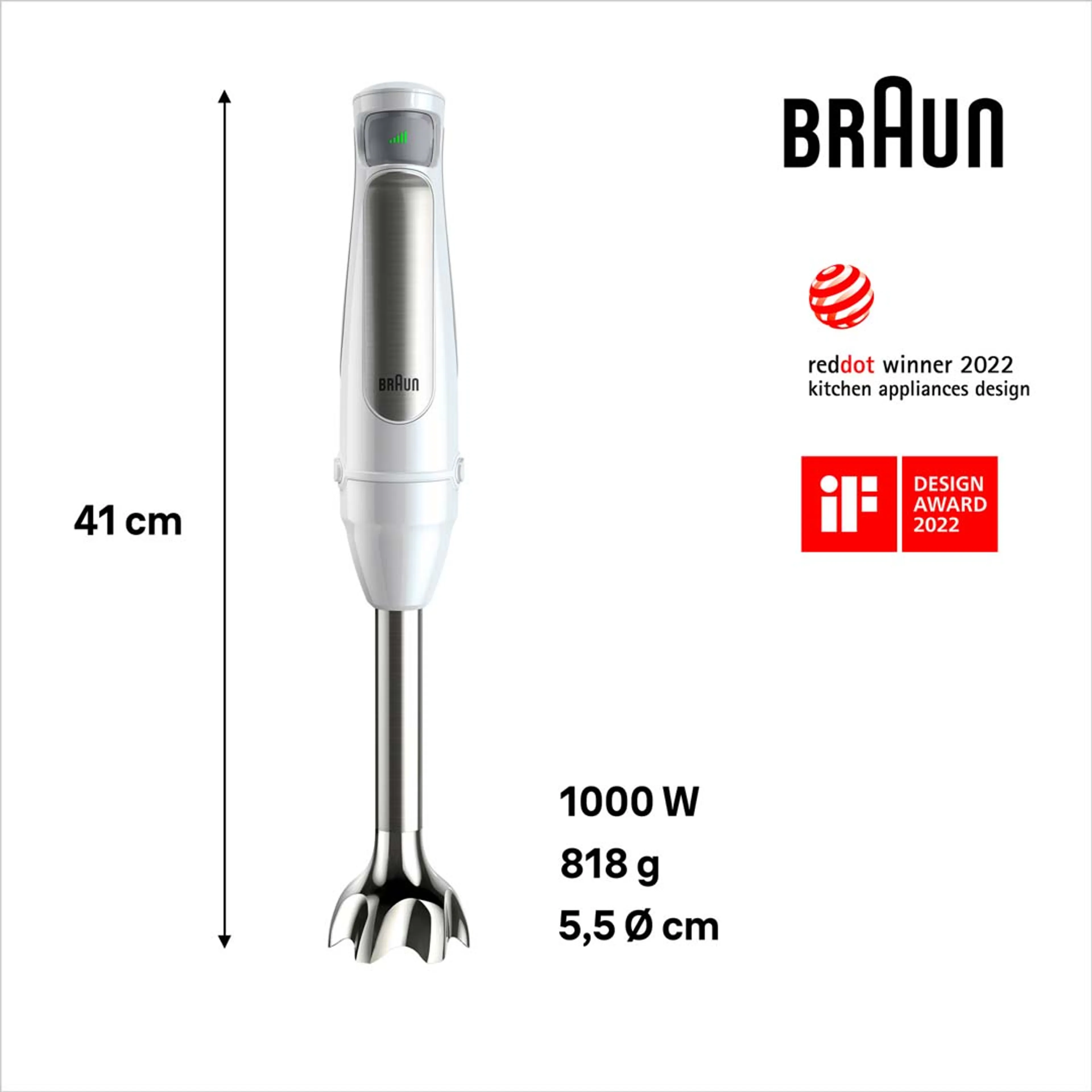 Braun Mixeur plongeant MultiQuick 7 MQ7035IWH image