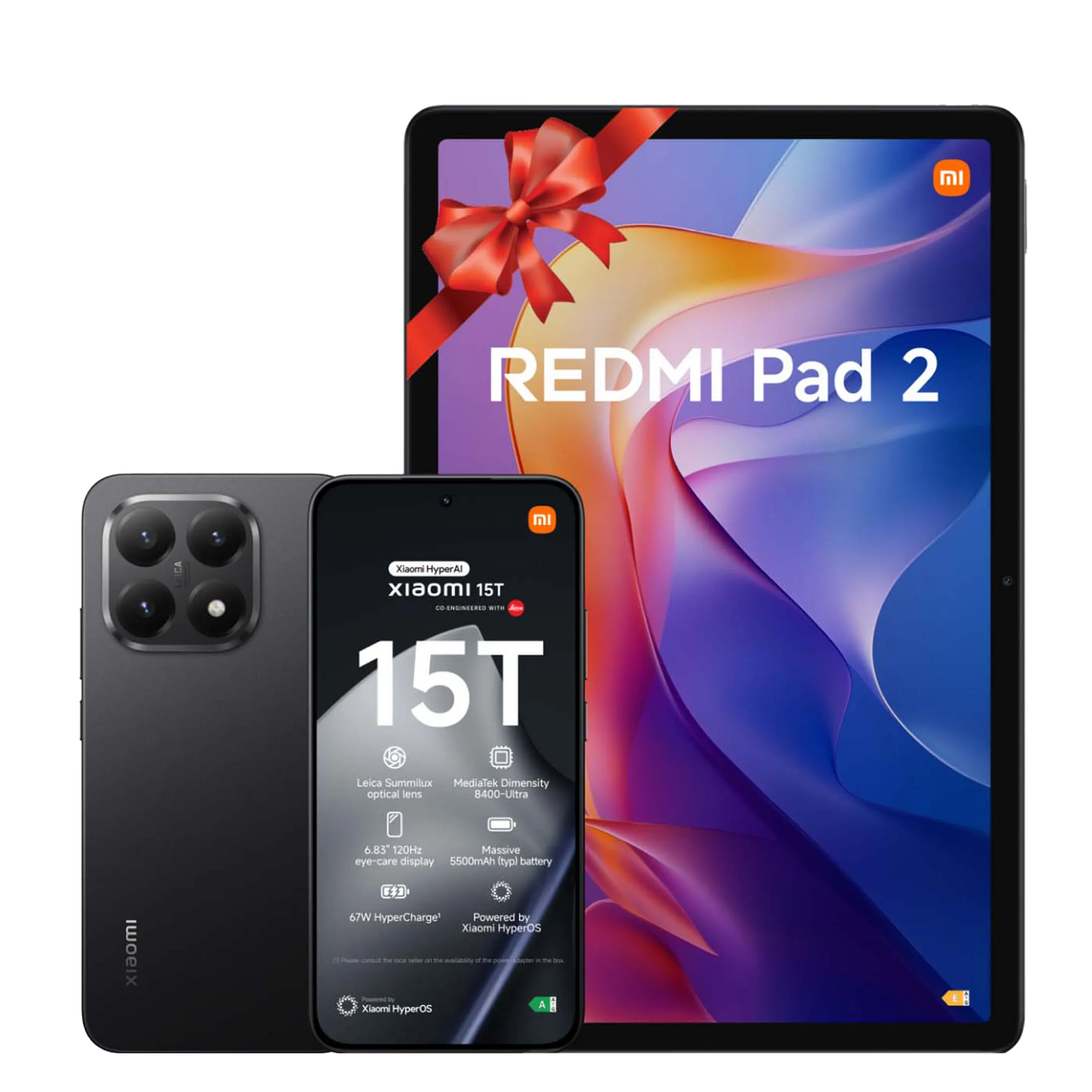 15T 256 GB + REDMI Pad 2 - Zwart