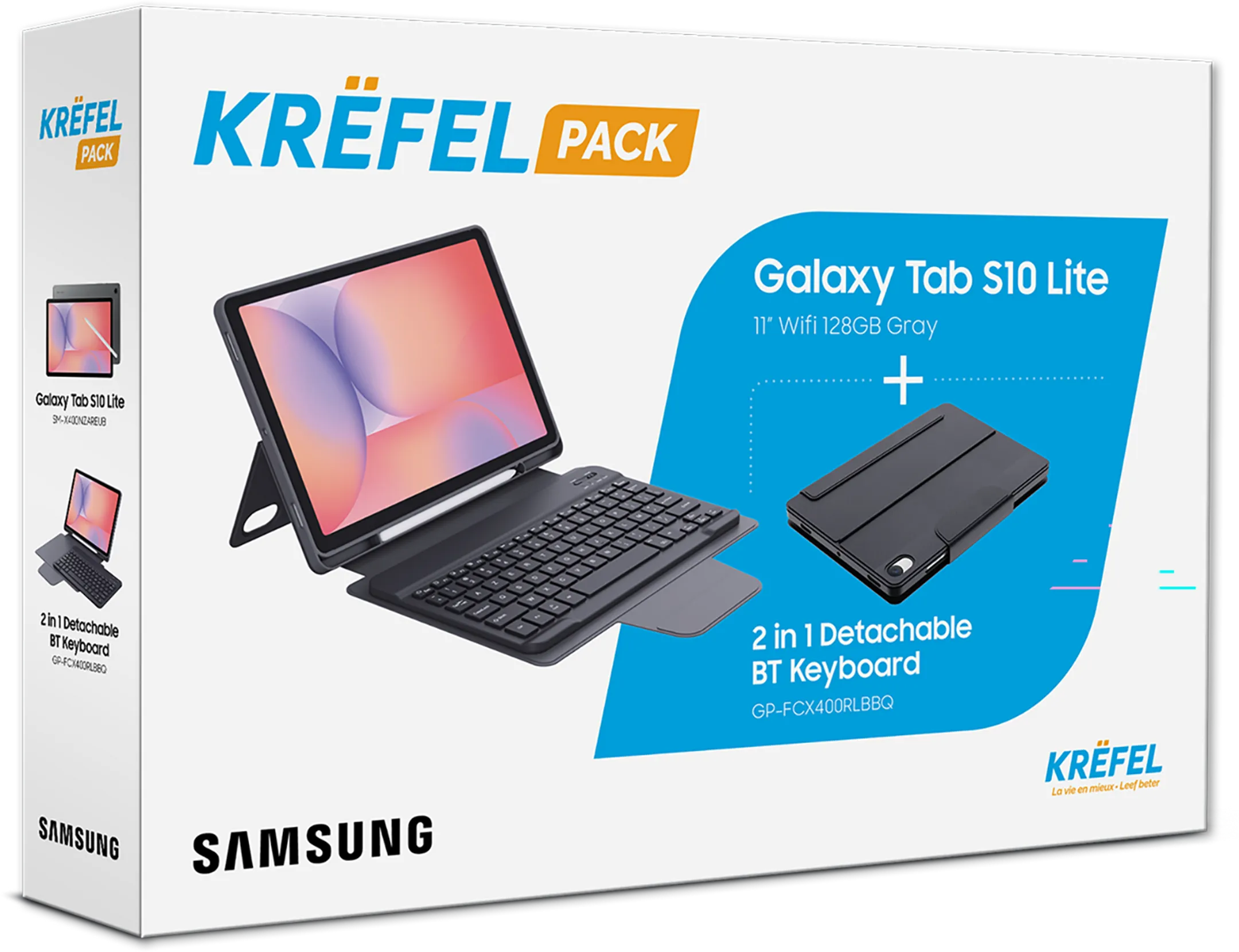 Samsung Galaxy Tab S10 Lite wifi 128GB Gray + 2-in-1 Detachable BT keyboard image