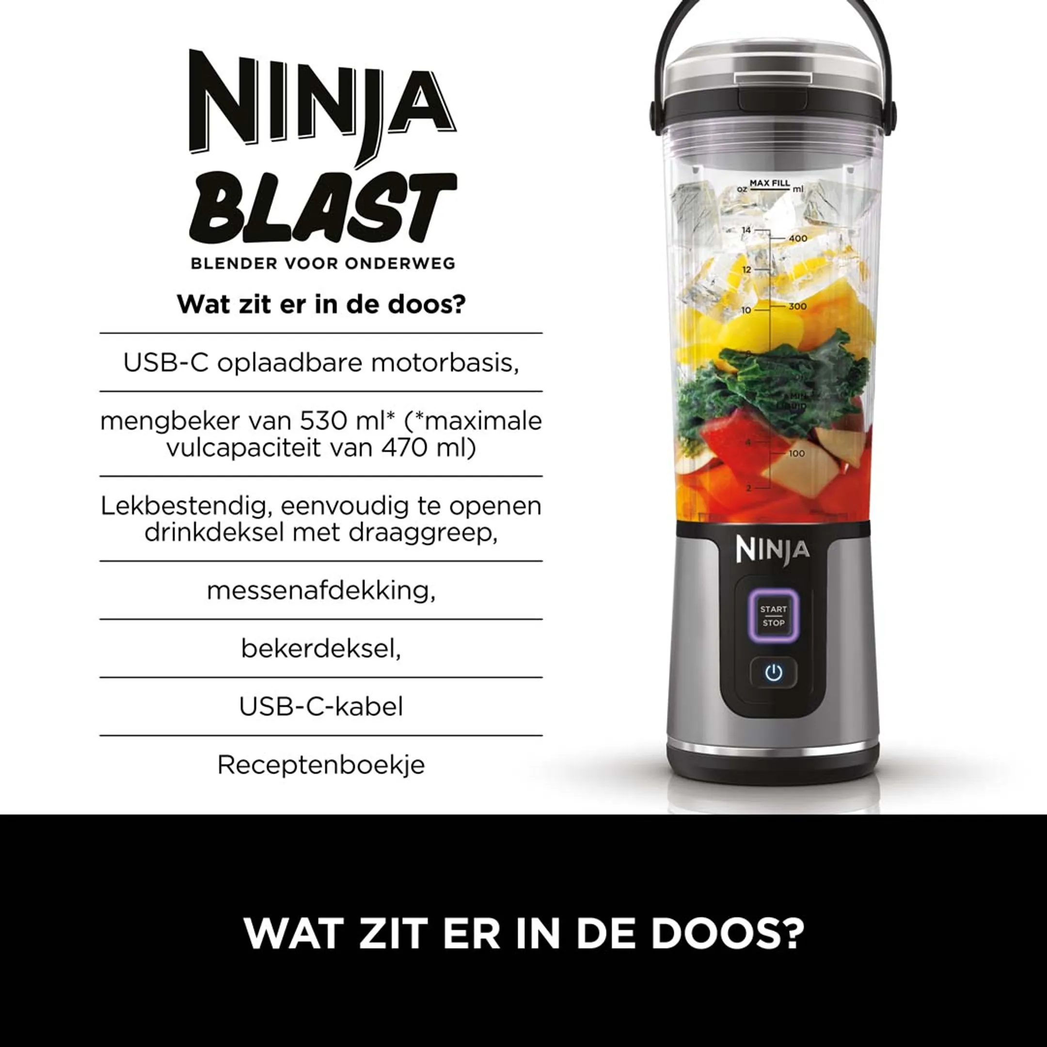Ninja Snoerloze Draagbare Blender Blast BC151EUBK image
