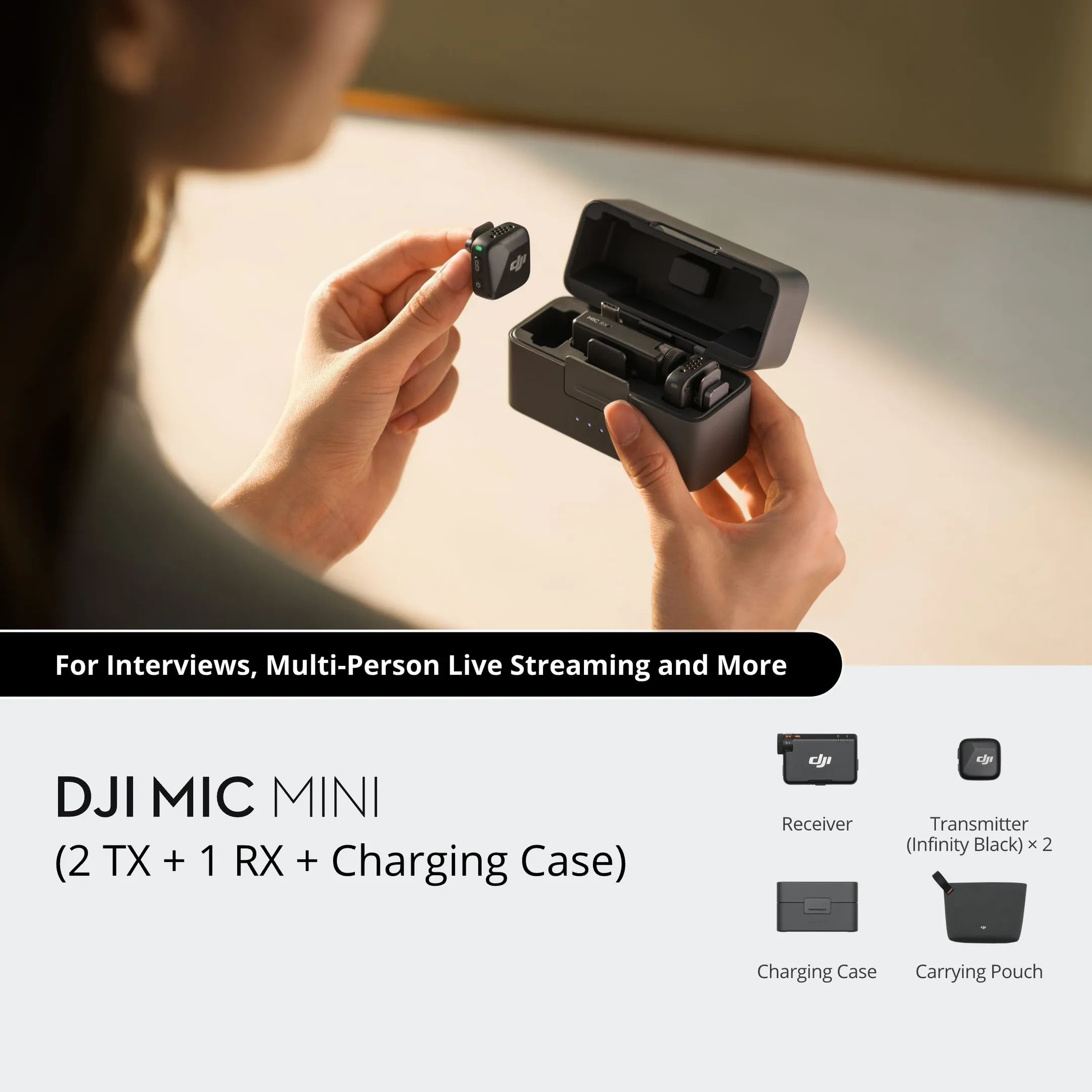 DJI DJI Mic Mini (2 TX + 1 RX + boîtier de recharge) image