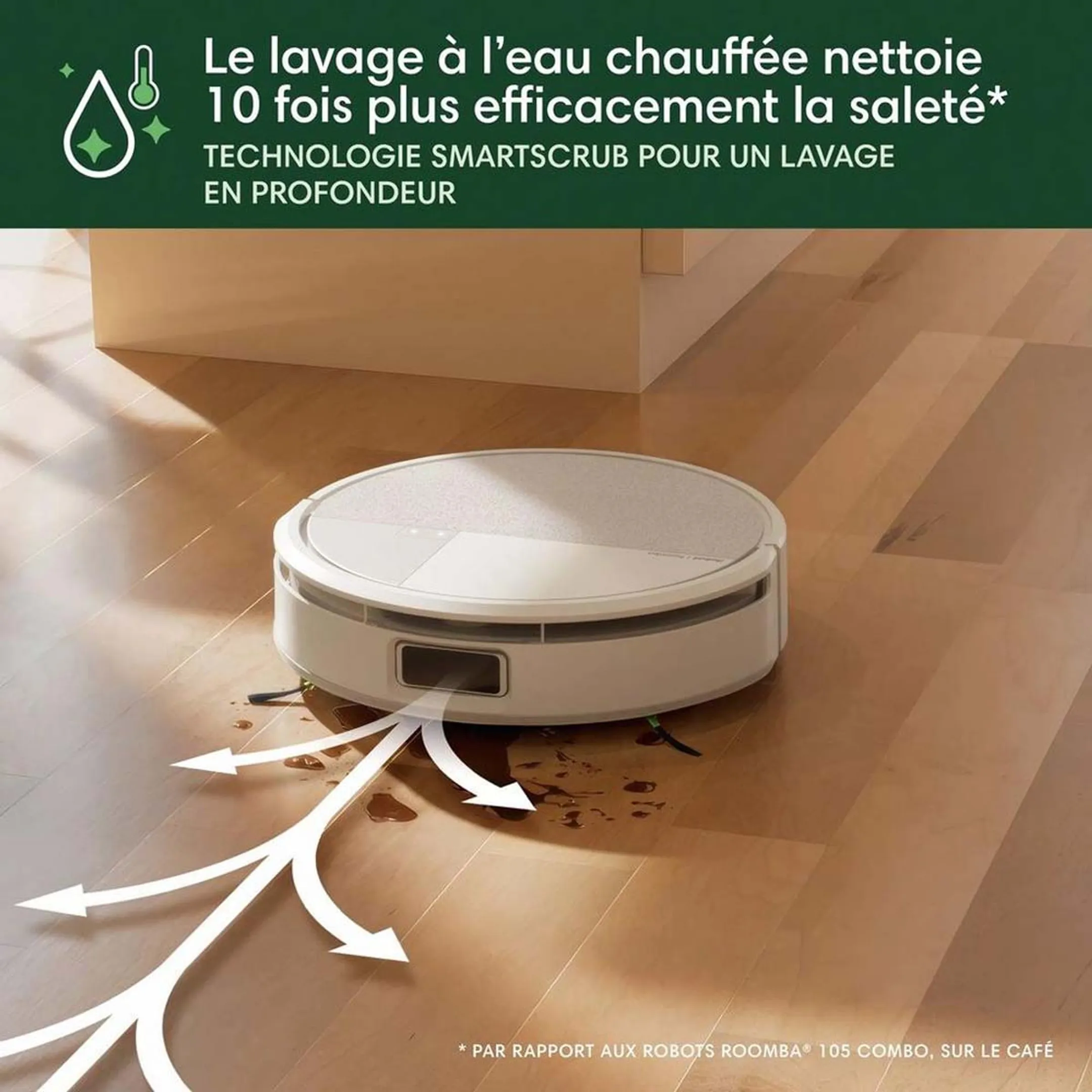 iRobot Aspirateur robot 2en1 Roomba Max 705 Combo - White image