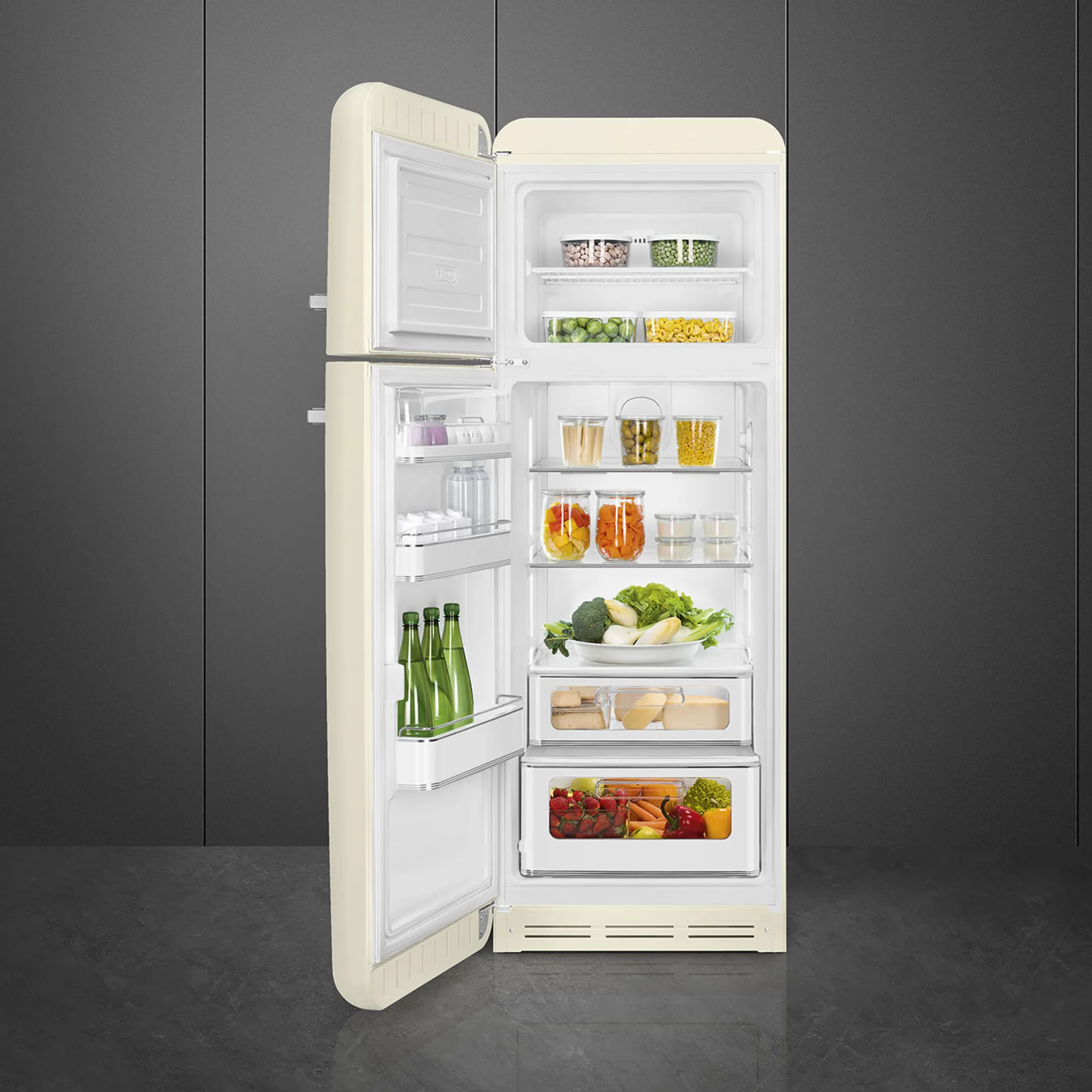 Smeg Combi frigo congélateur FAB30LCR6 Crème image