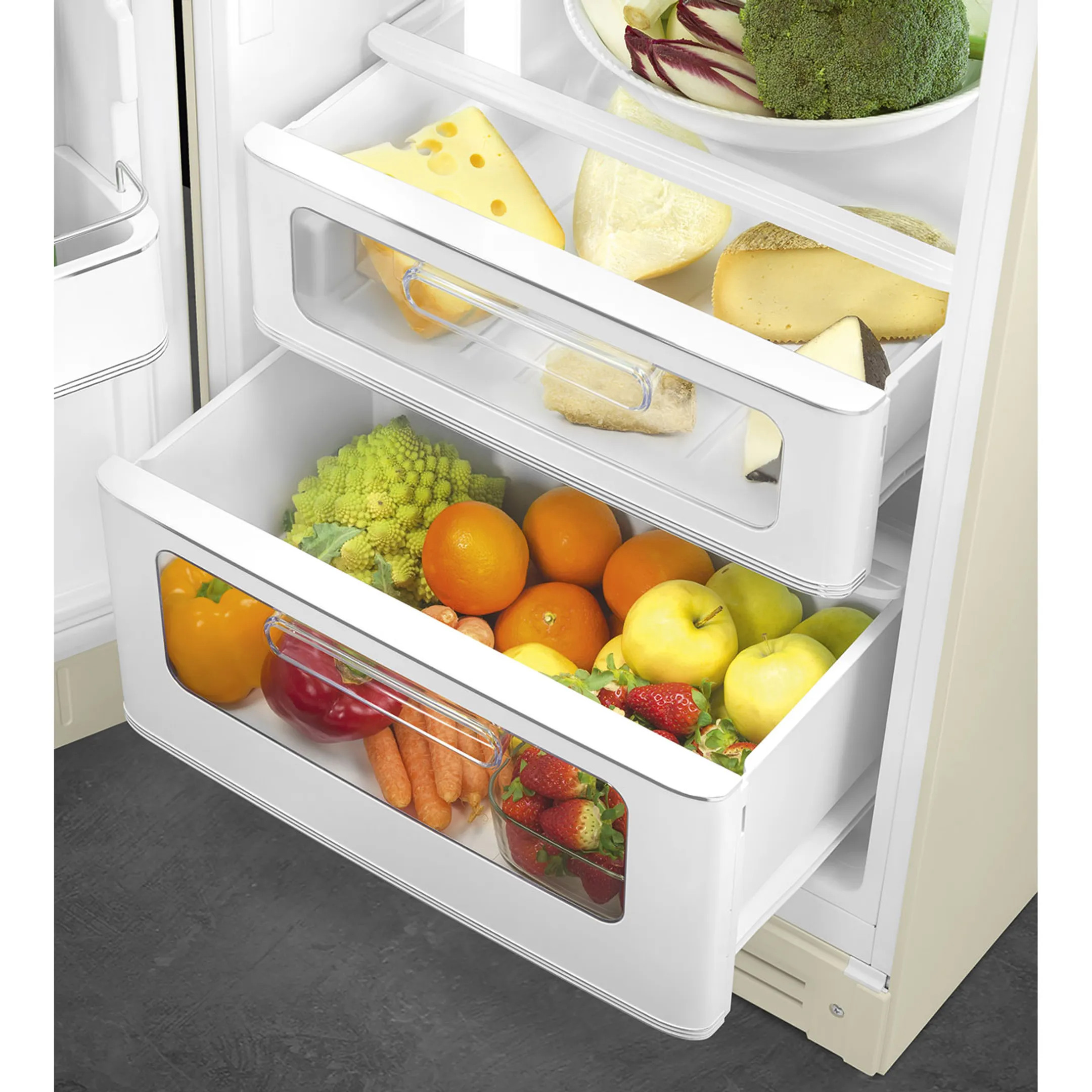 Smeg Combi frigo congélateur FAB30LCR6 Crème image