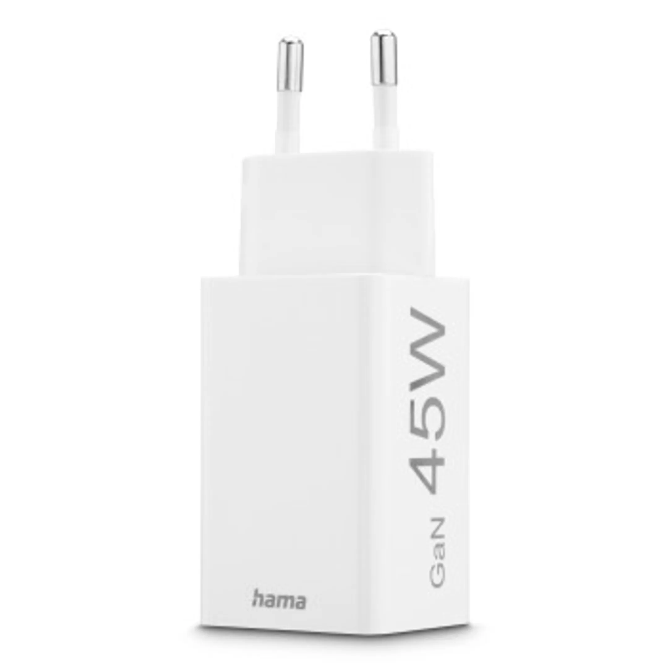 Hama Snellader, 1x USB-C, 1x USB-A, mini-oplader, PD, 45 W, wit image