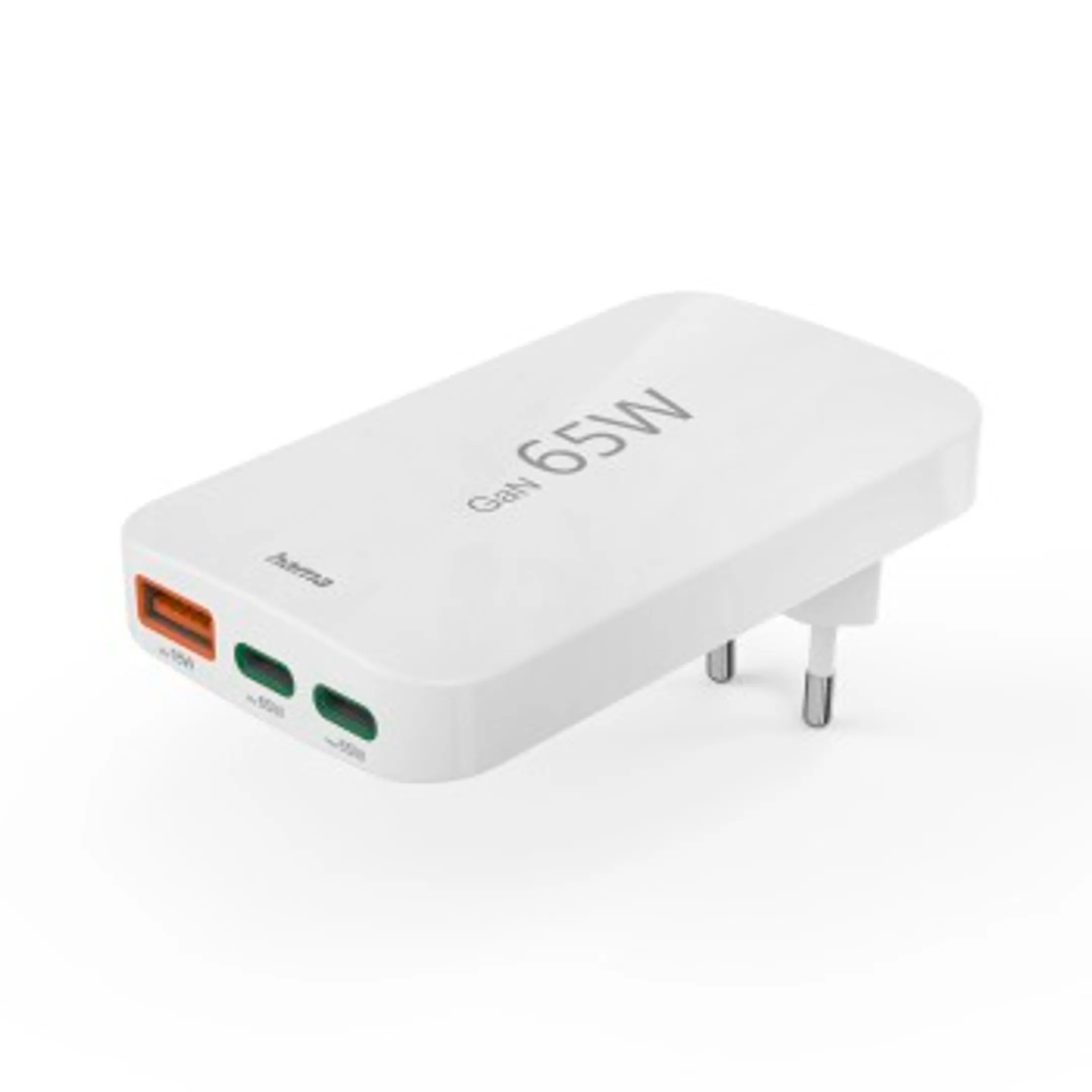 Hama Chargeur rapide, 2 USB-C, 1 USB-A, mini-chargeur plat, PD, 65 W, BLC image