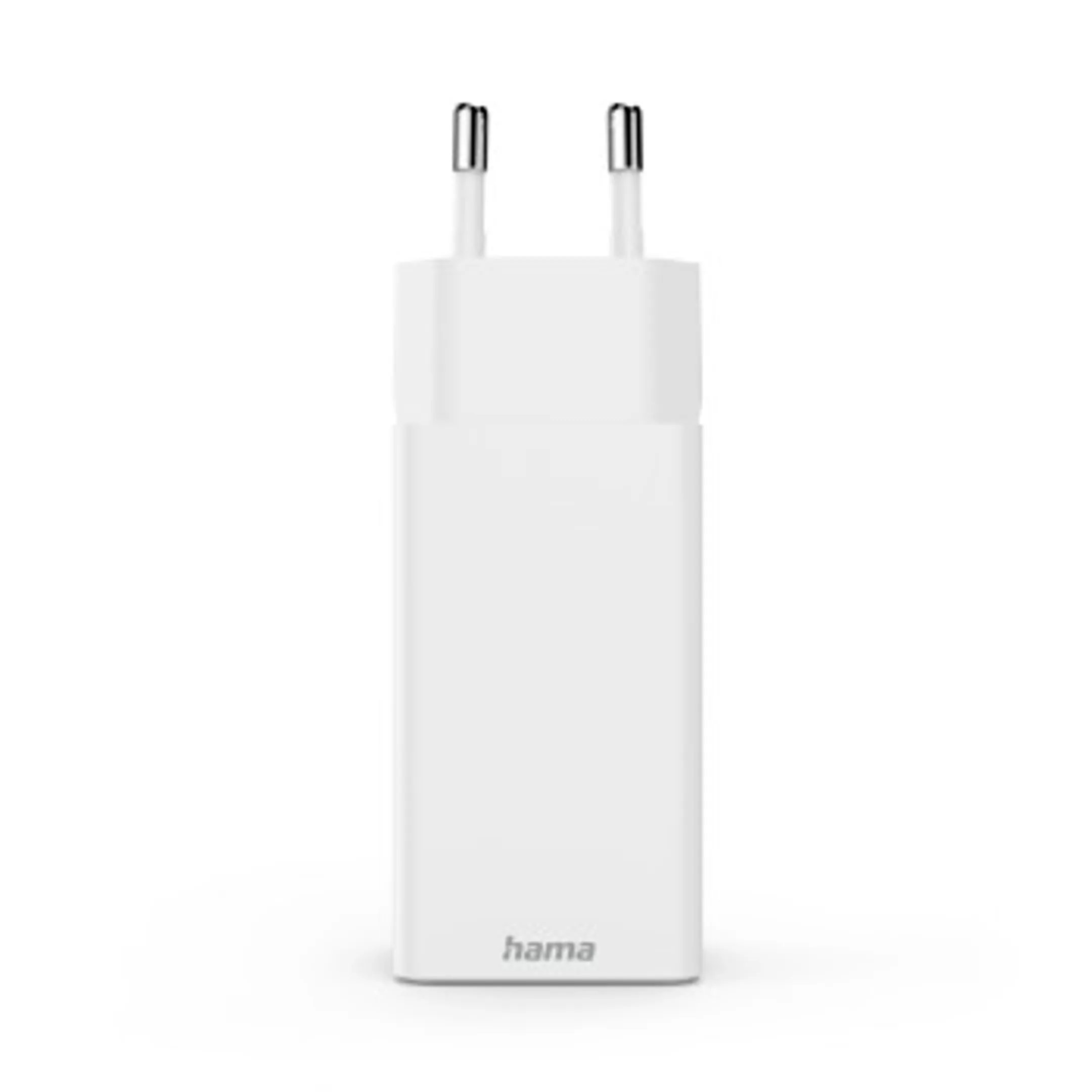 Hama Chargeur rapide, GaN, 2 USB-C, 1 USB-A, mini-chargeur, PD, 65 W, blanc image