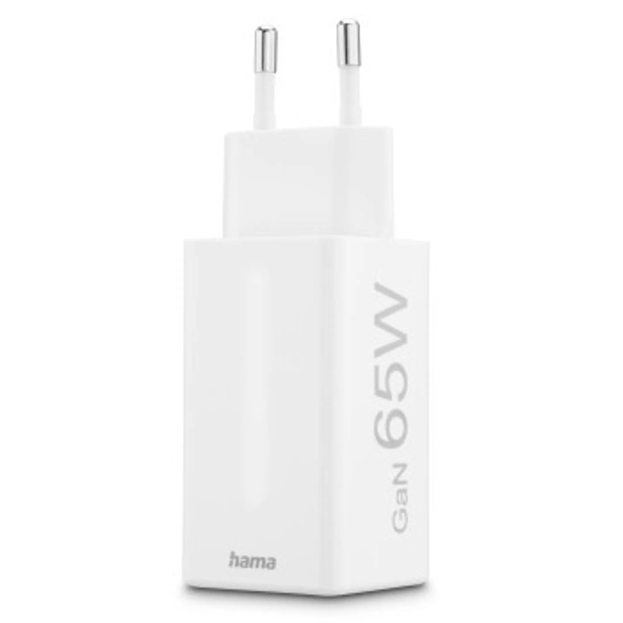 Hama Chargeur rapide, GaN, 2 USB-C, 1 USB-A, mini-chargeur, PD, 65 W, blanc image