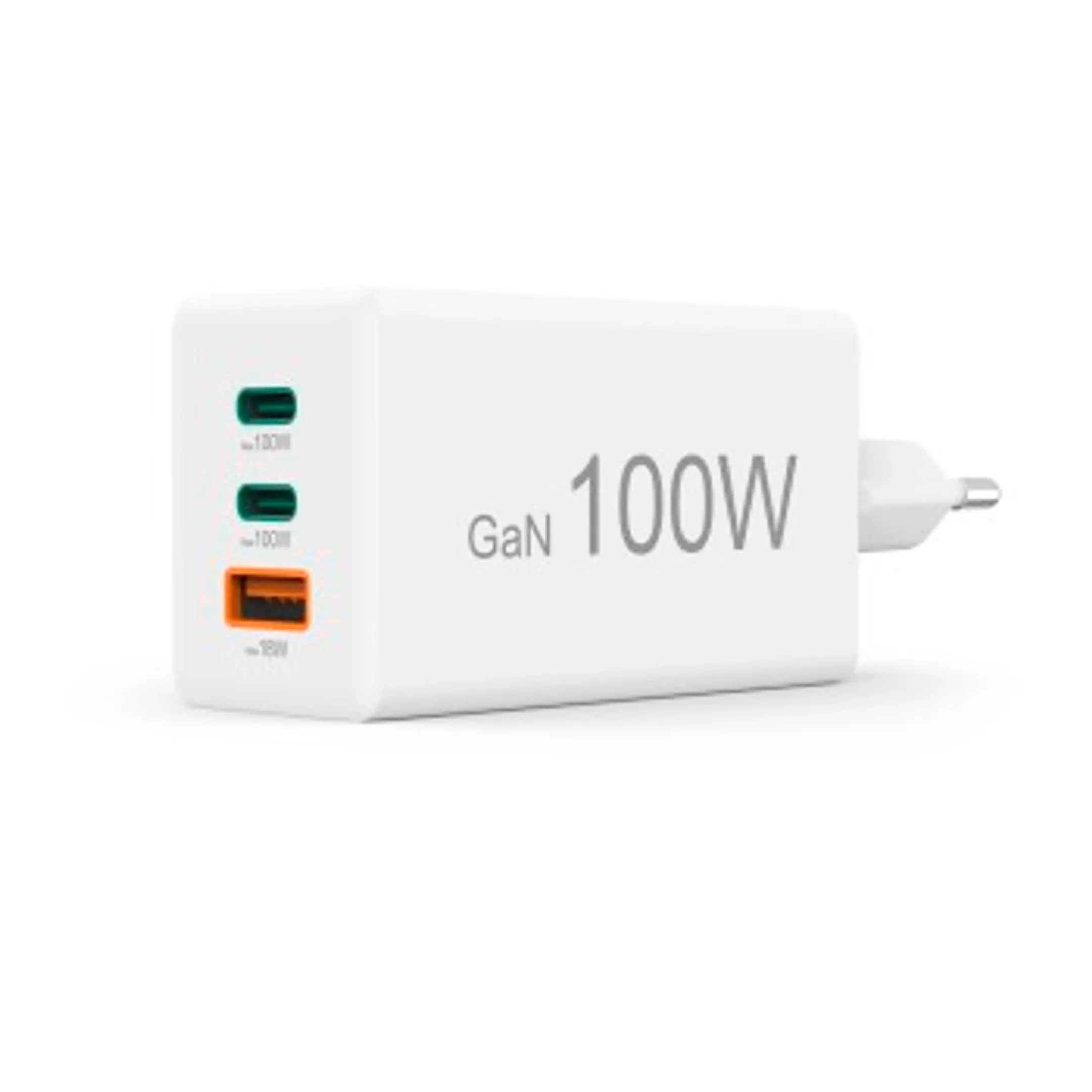 Hama Chargeur rapide, GaN, 2 USB-C, 1 USB-A, mini-chargeur, PD, 100 W, blanc image