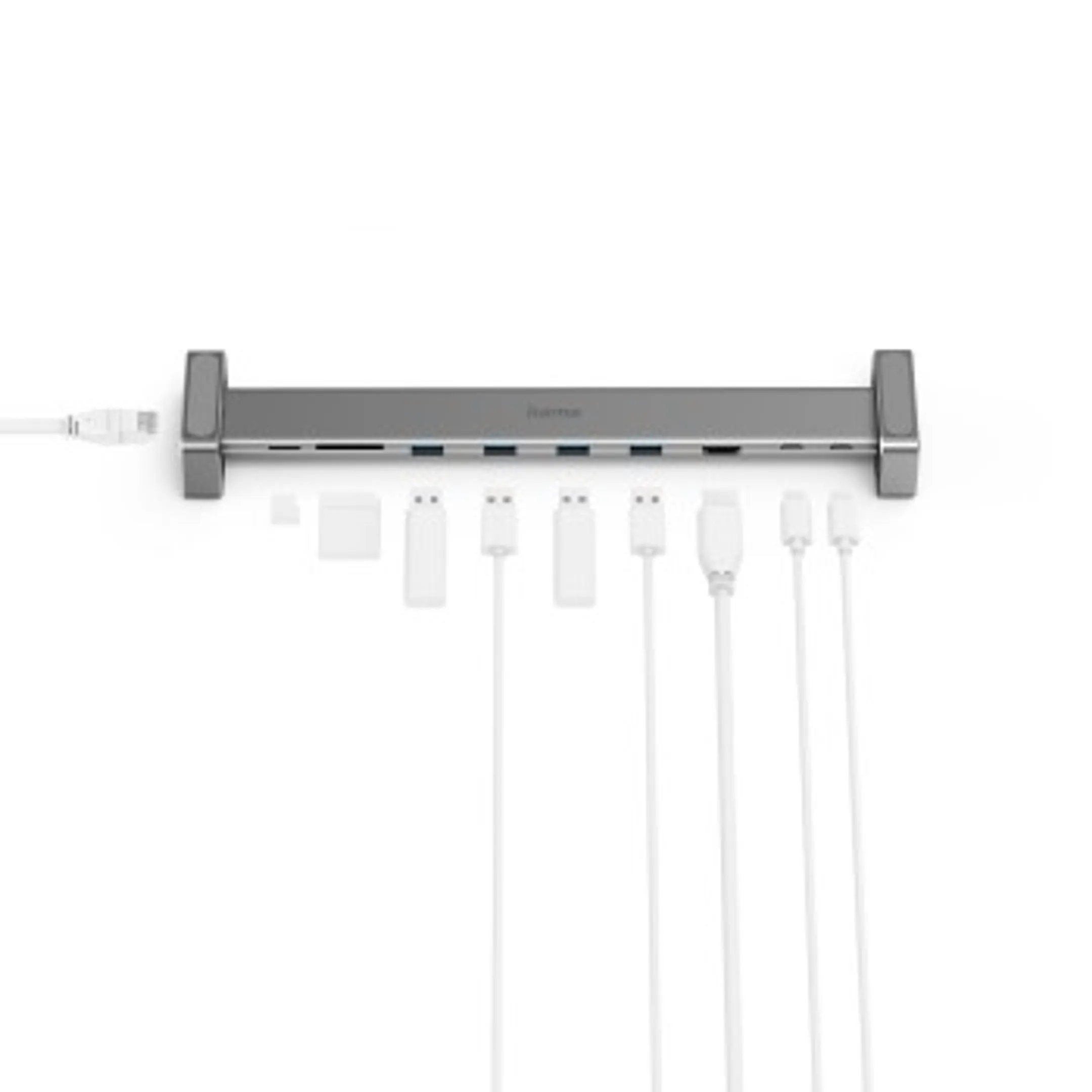 Hama USB-C-dockingstation "Connect2Office Basic", afneembare voetjes, 9 poorten image