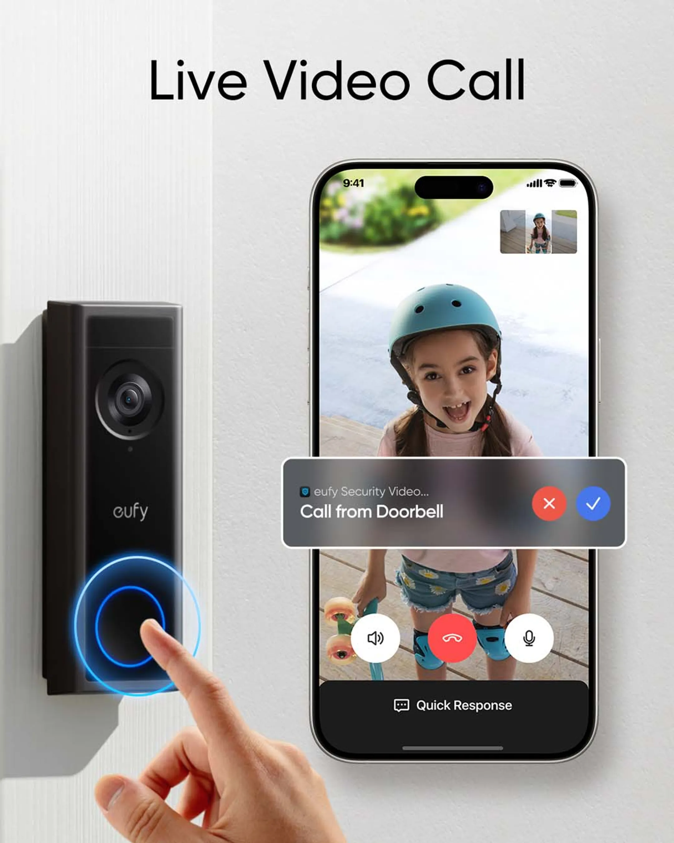 Eufy Video Doorbell C31 + Micro SD kaart image