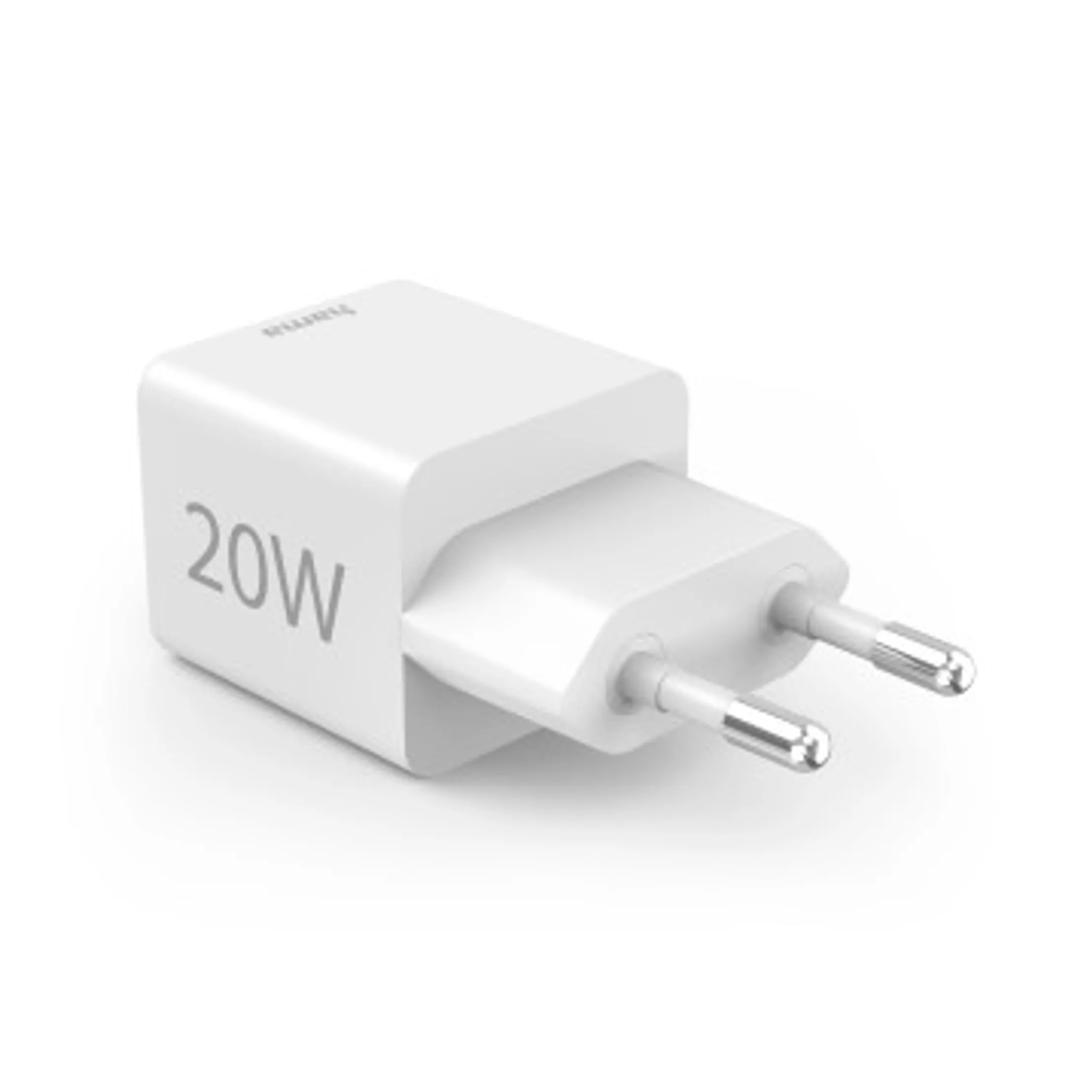Hama Chargeur rapide, 1 USB-C, 1 USB-A, mini-chargeur, PD, 20 W, blanc image