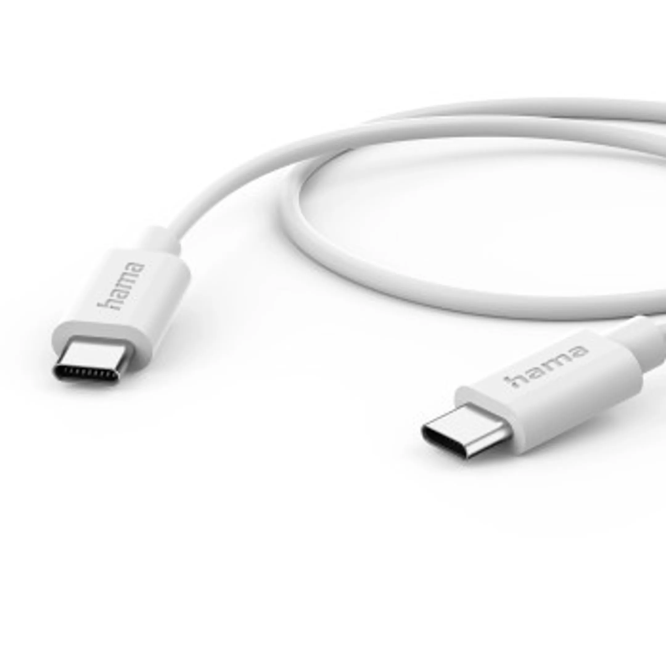 Hama Snellader met oplaadkabel USB-C, mini-oplader, PD, 20 W, 1 m, wit image