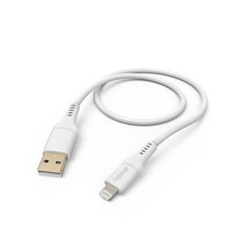 Hama Oplaadkabel "Flexible", USB-A - Lightning, 1,5 m, silicone, v. iPhone, wit