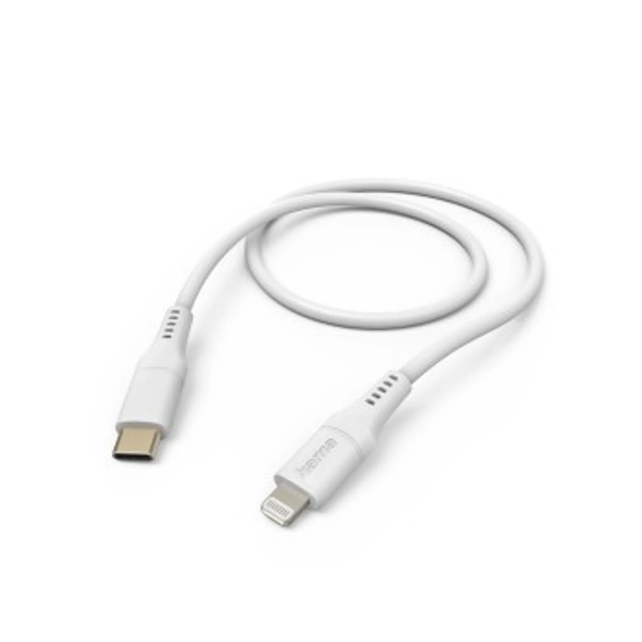 Hama Oplaadkabel "Flexible", USB-C - Lightning, 1,5 m, silicone, v. iPhone, wit image