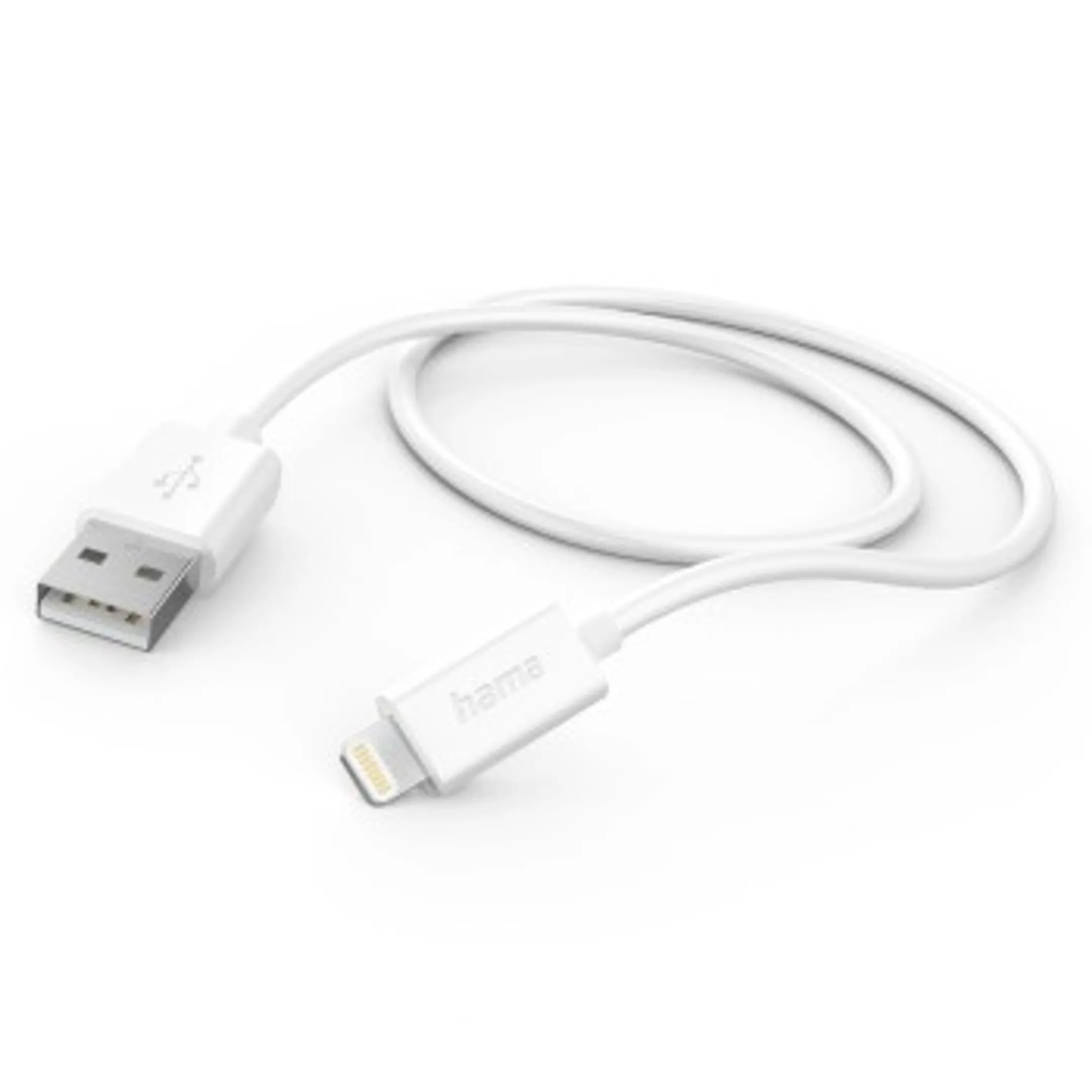 Câble de charge USB-A - Lightning, 1 m, blanc
