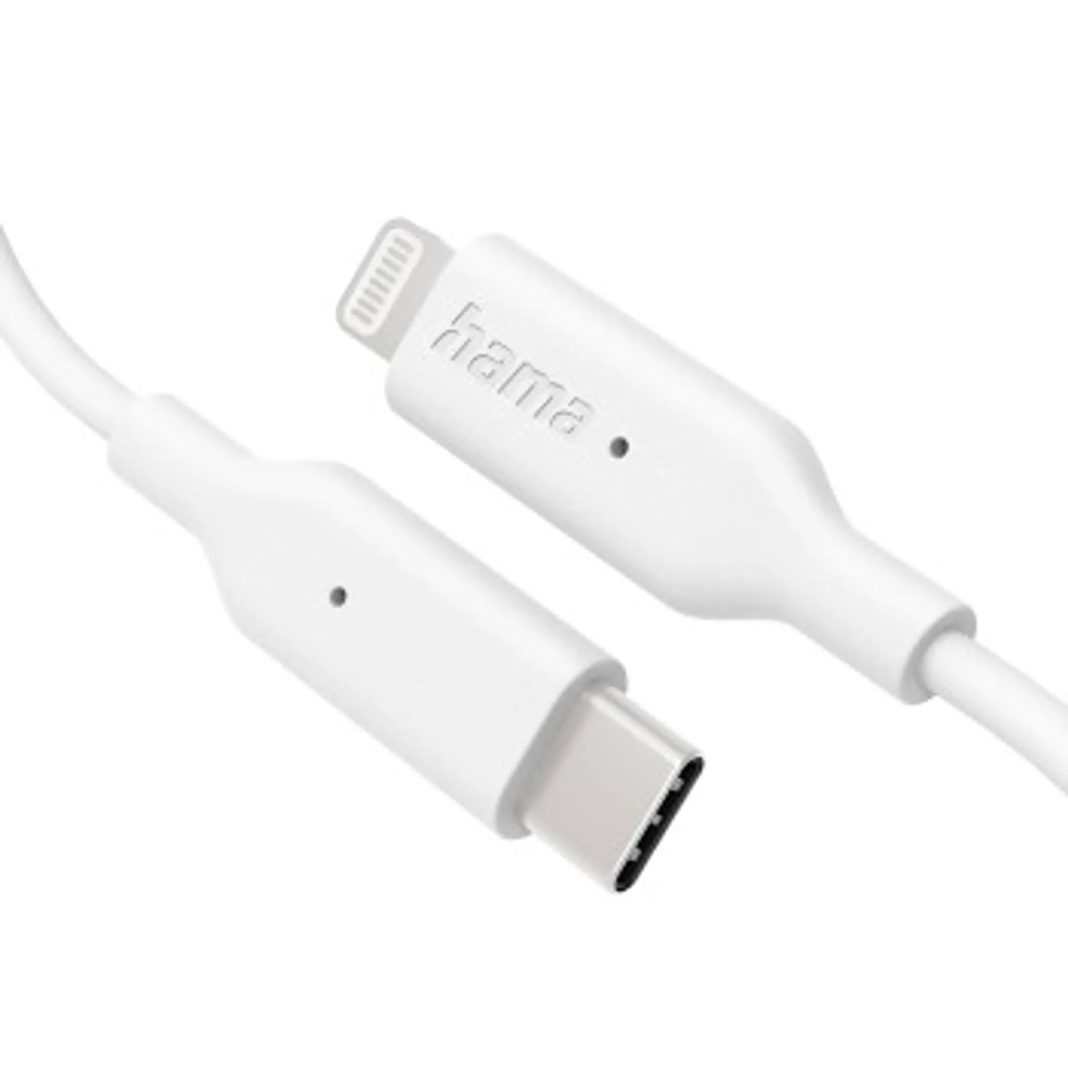 Hama Câble de charge, USB-C - Lightning, 1 m, blanc image
