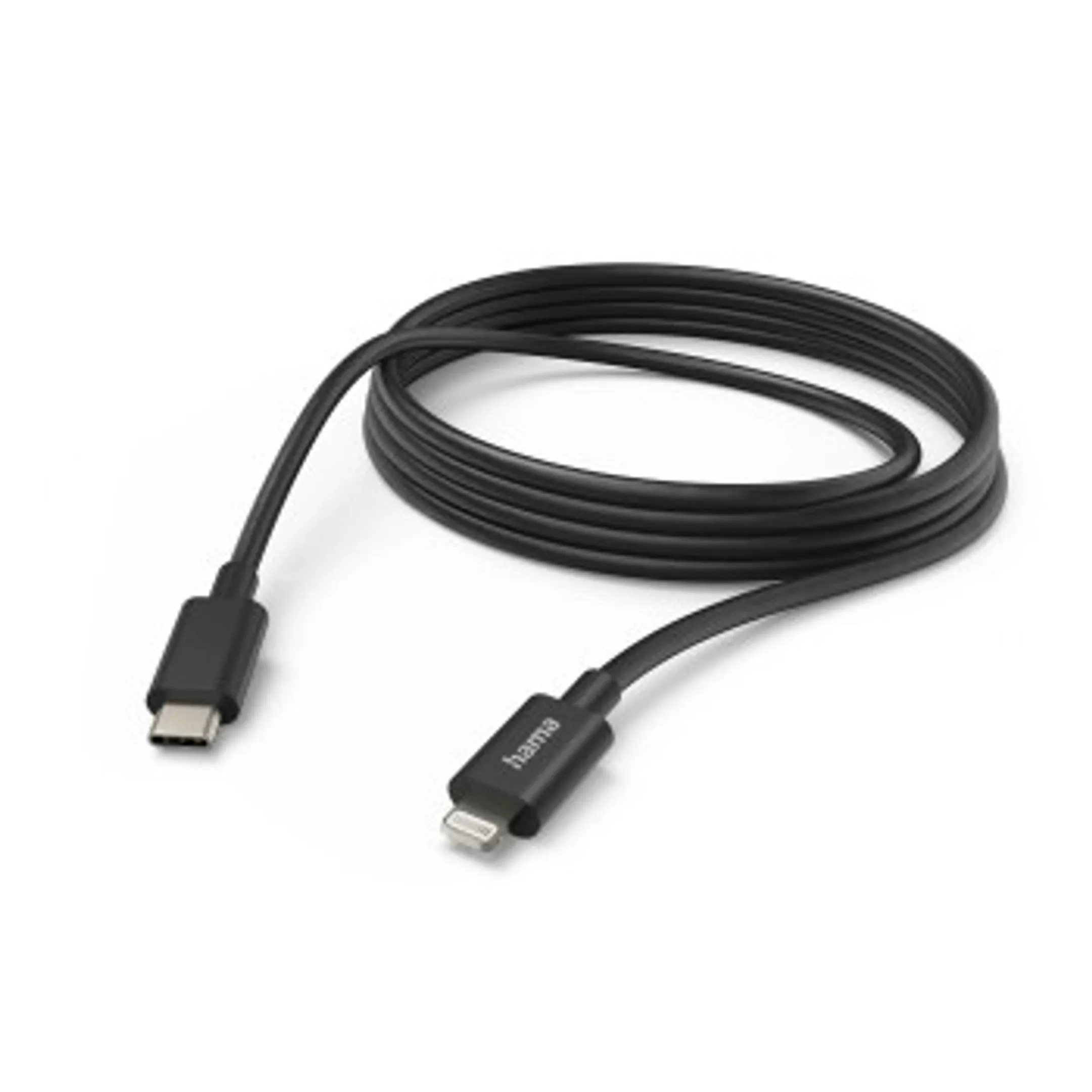 Oplaadkabel, USB-C - Lightning, 3 m, zwart
