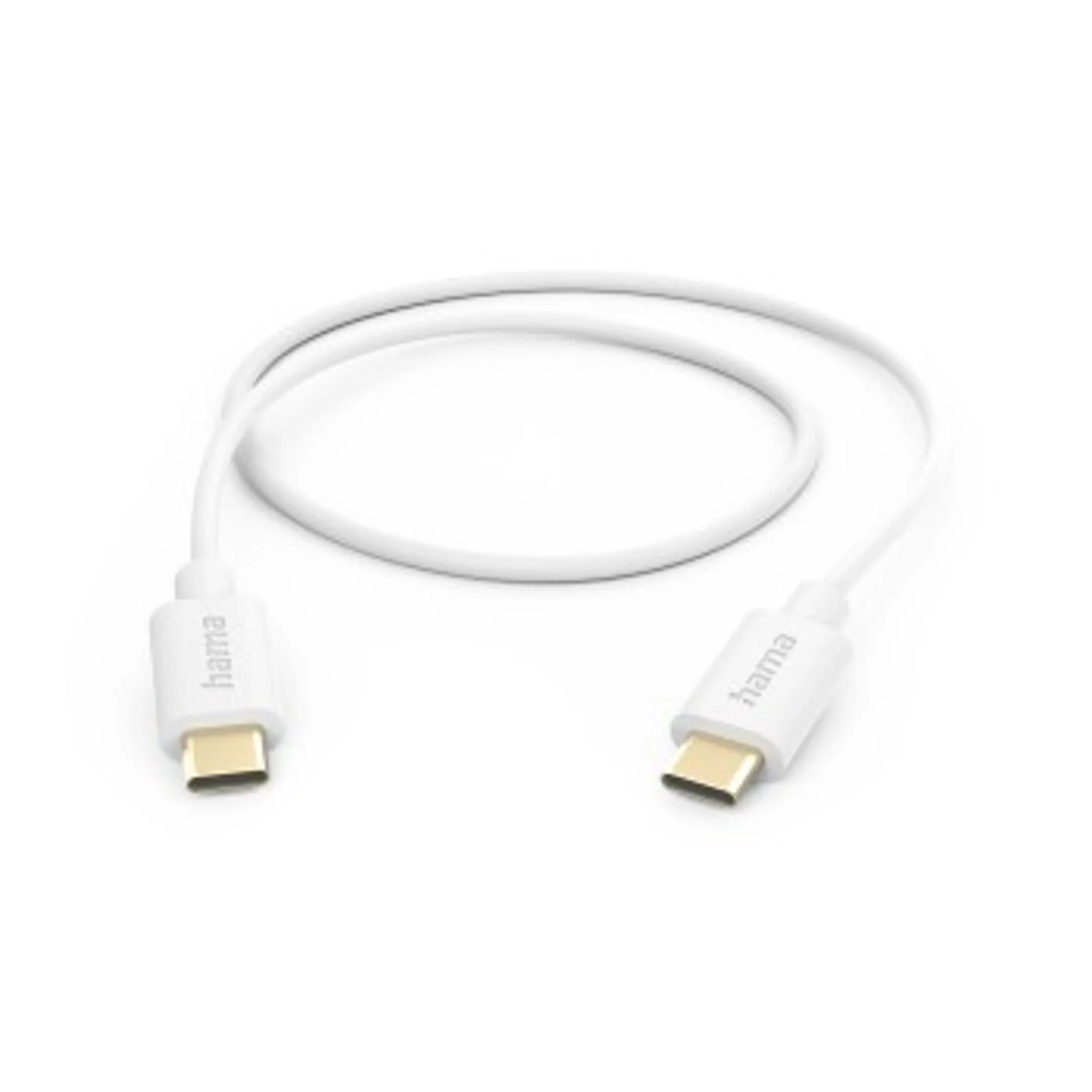 Cable de charge USB-C - USB-C, 1 m, Blanc
