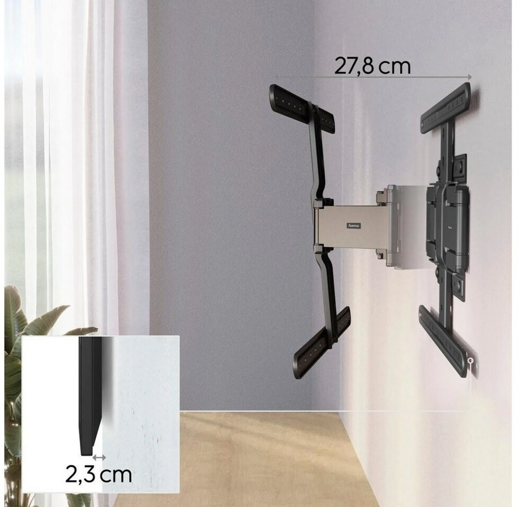 Hama Tv-muurbeugel ultraslim 37" - 90" image