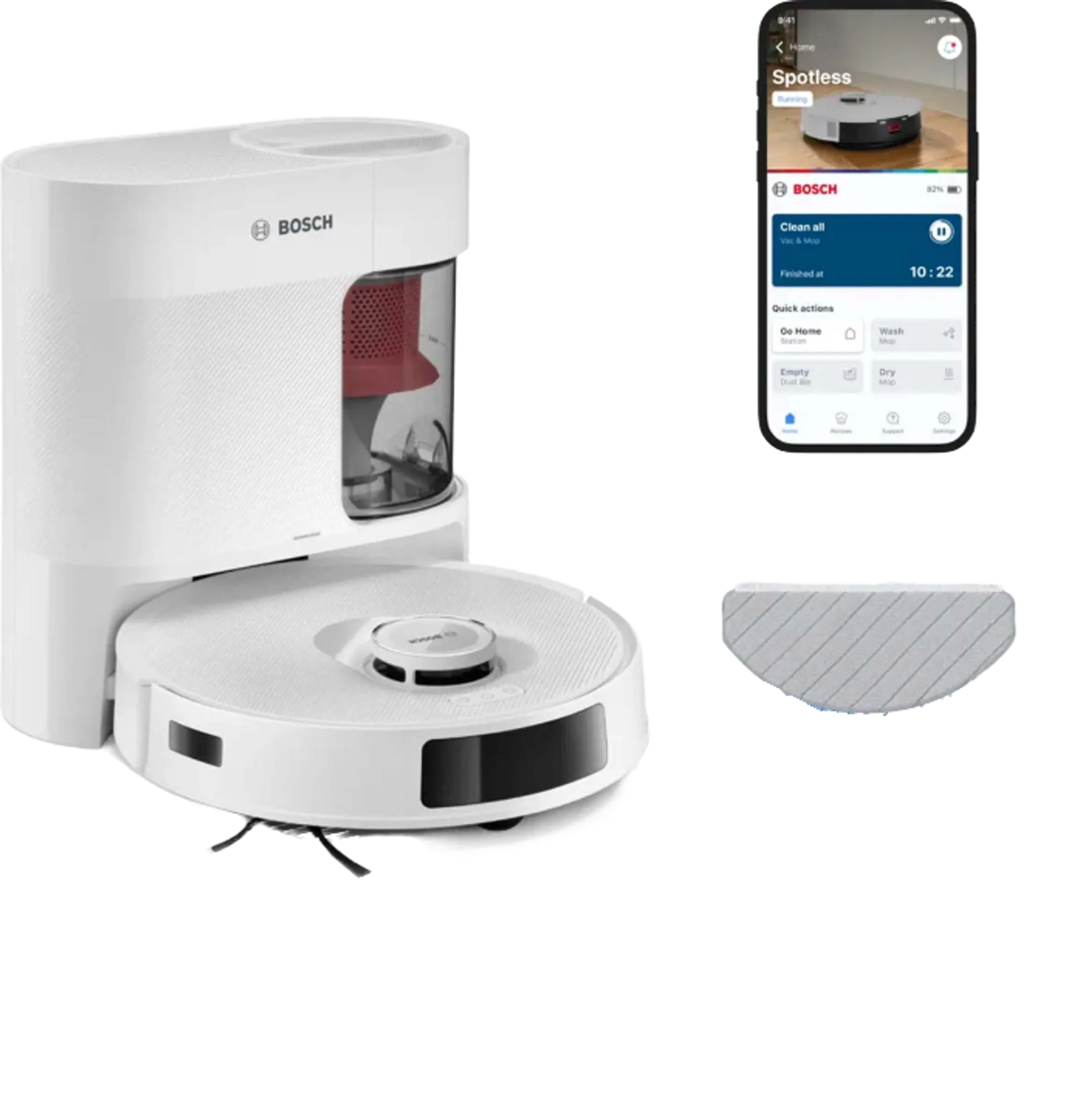 Aspirateur robot 2en1 Spotless + BCRD1W