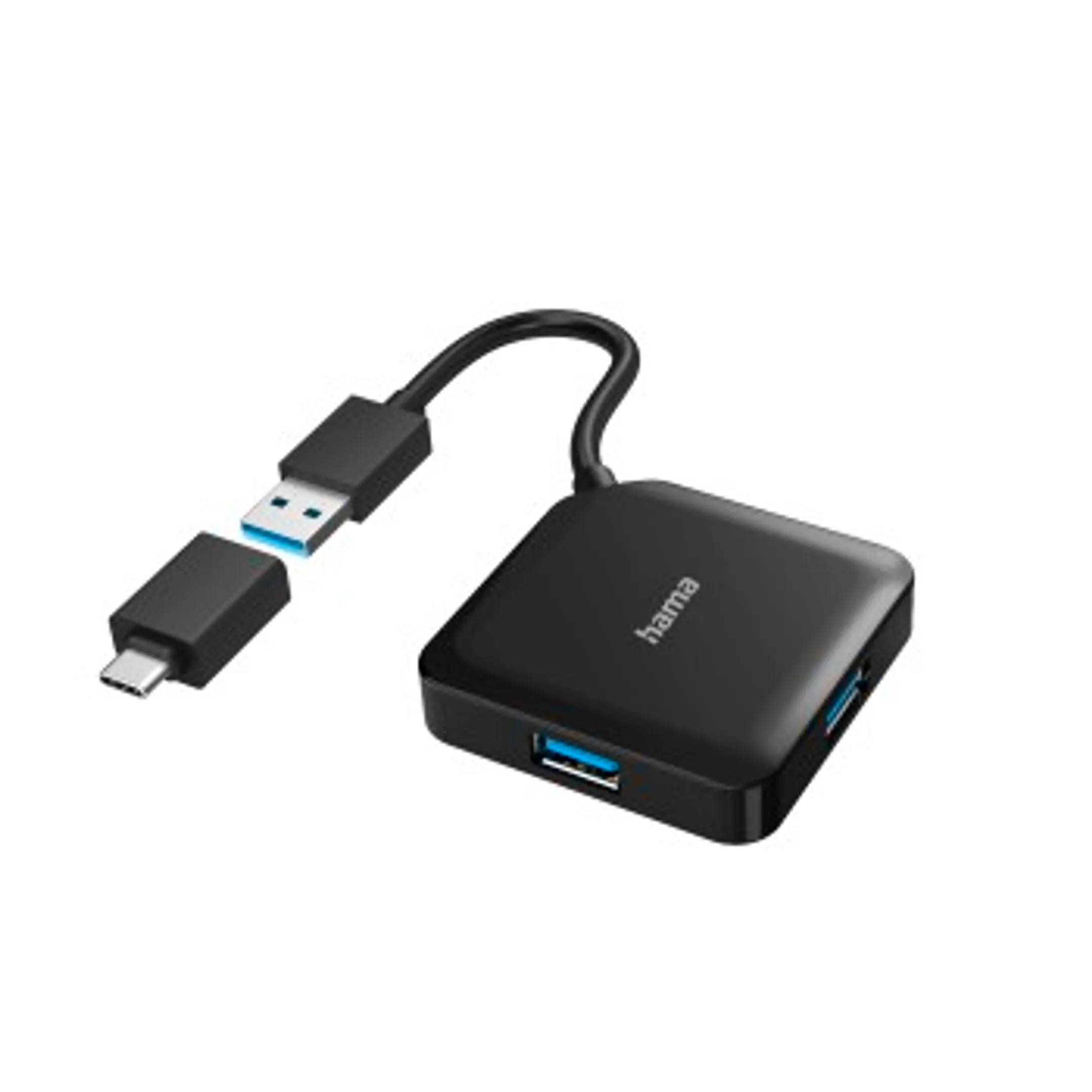 USB-hub, 4-poorts, USB 3.2 Gen1, 5 Gbit / s, incl. USB-C-adapter