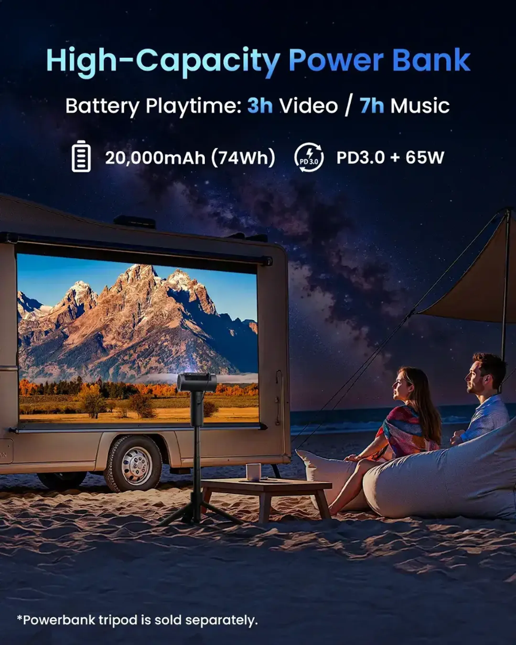 JMGO 1080P Portable Projector N1S nano - Zwart image