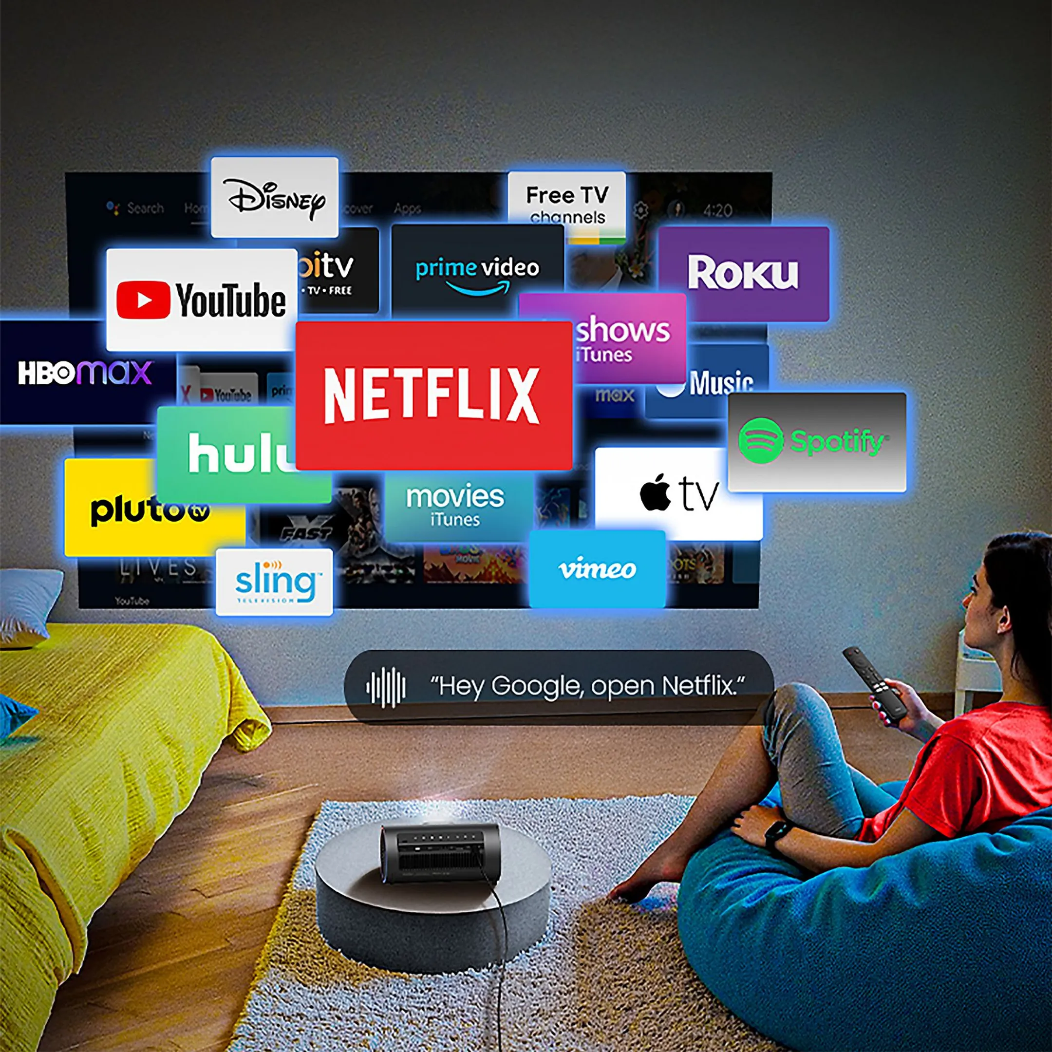 JMGO Projecteur intelligent Picoplay+ Pack – Noir image