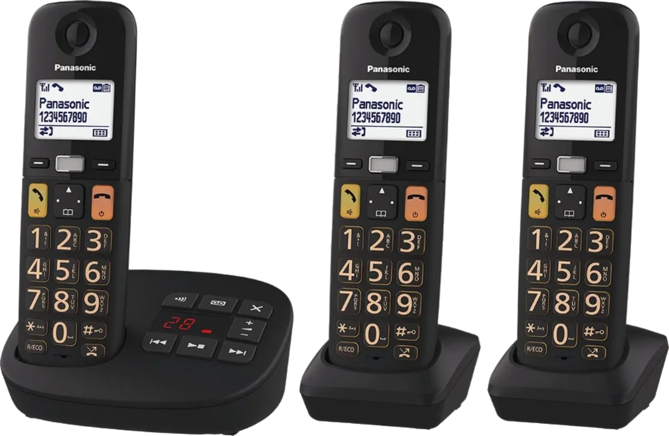 Panasonic KX-TGU133EXB Trio dect - Zwart image