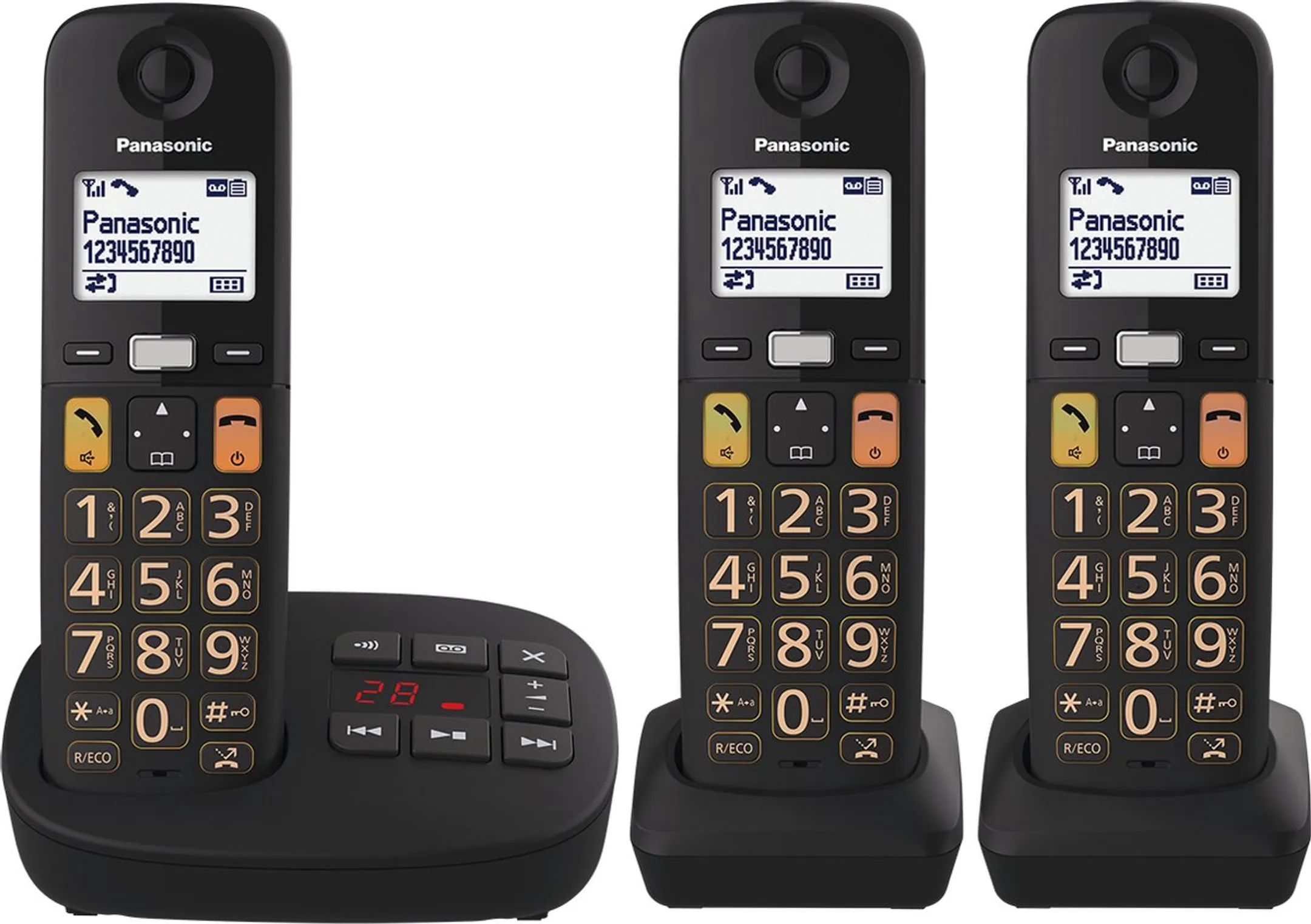 Panasonic KX-TGU133EXB Trio dect - Zwart image